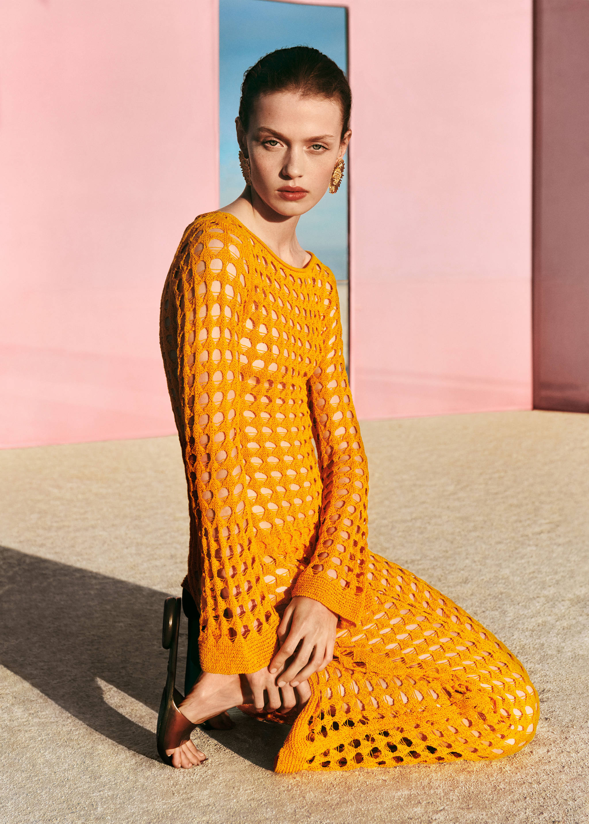 Vestido largo punto calado - Detalle del artículo 7