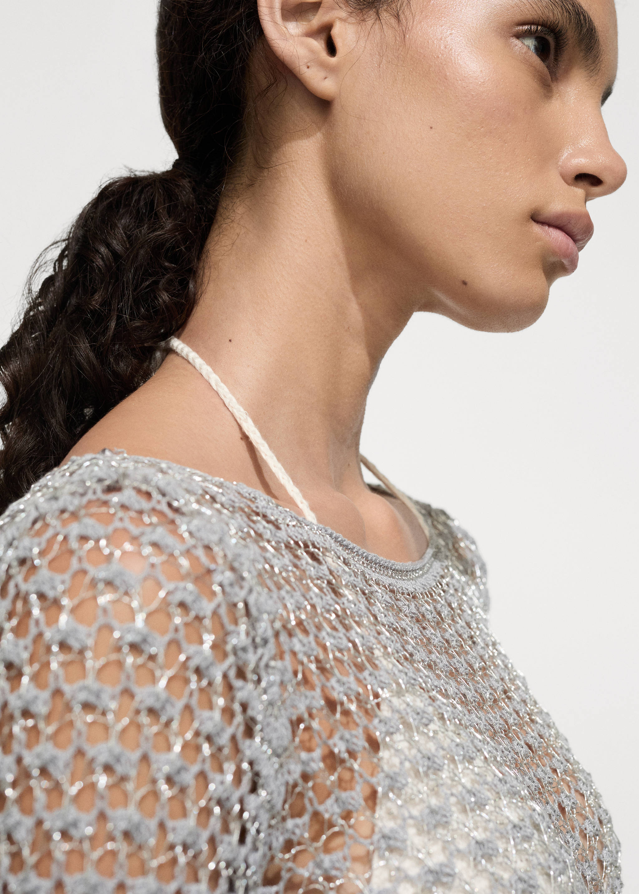 Crochet lurex dress - Details of the article 1