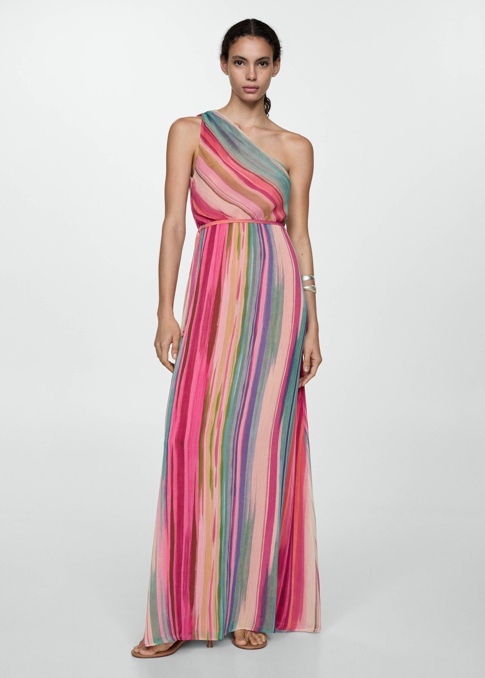 Striped asymmetrical dress - General plane