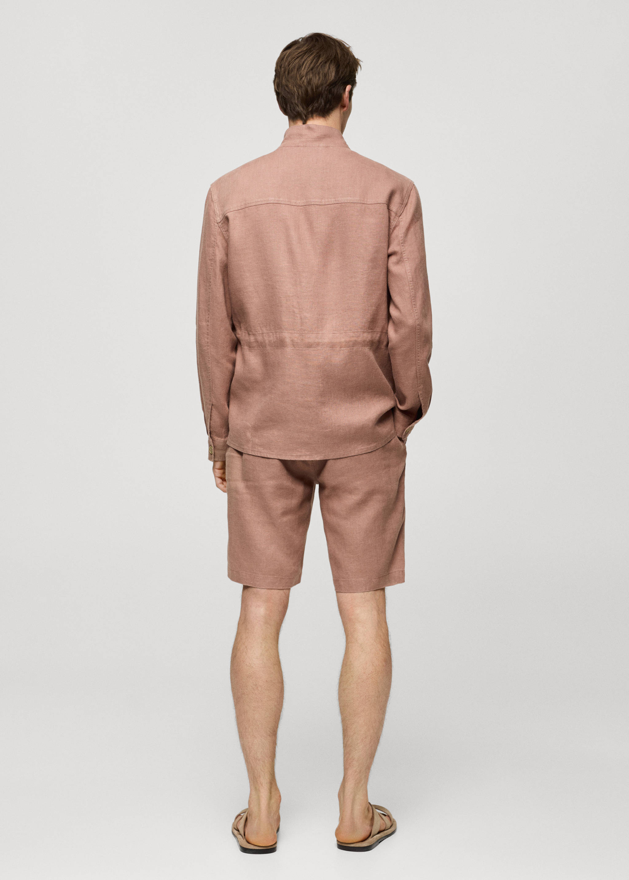 Sobrecamisa 100% lino bolsillos - Reverso del artículo