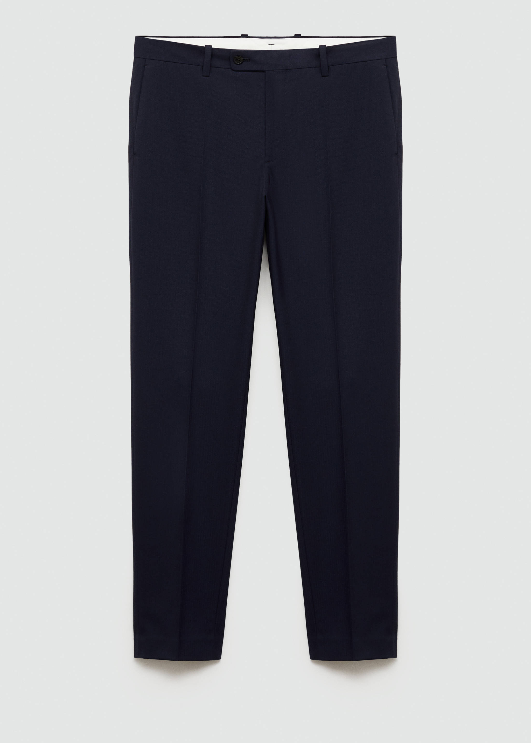 Костюмные брюки slim fit из ткани стретч - Изделие без модели