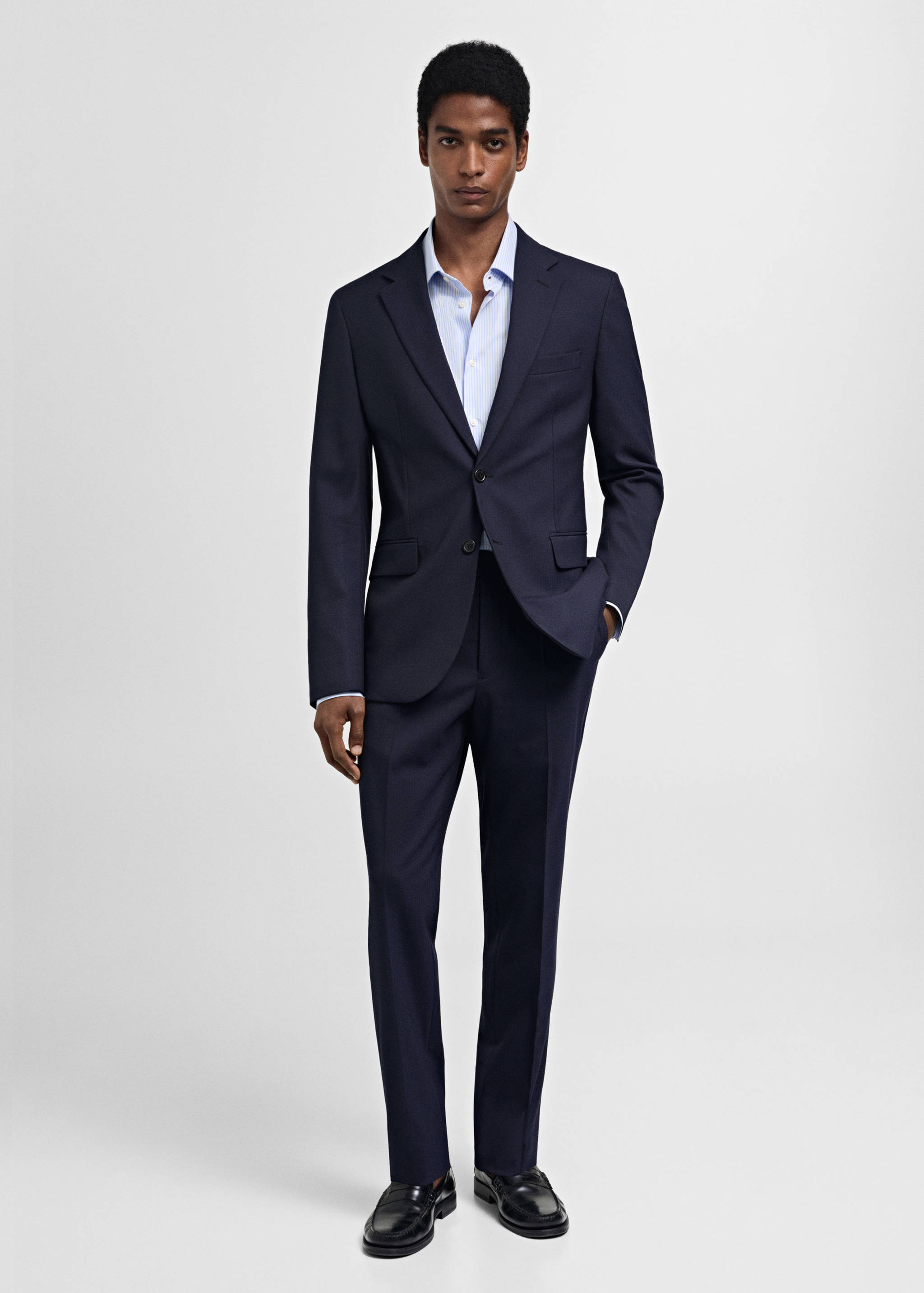 Pantalon costume slim-fit tissu comfort stretch - Plan général