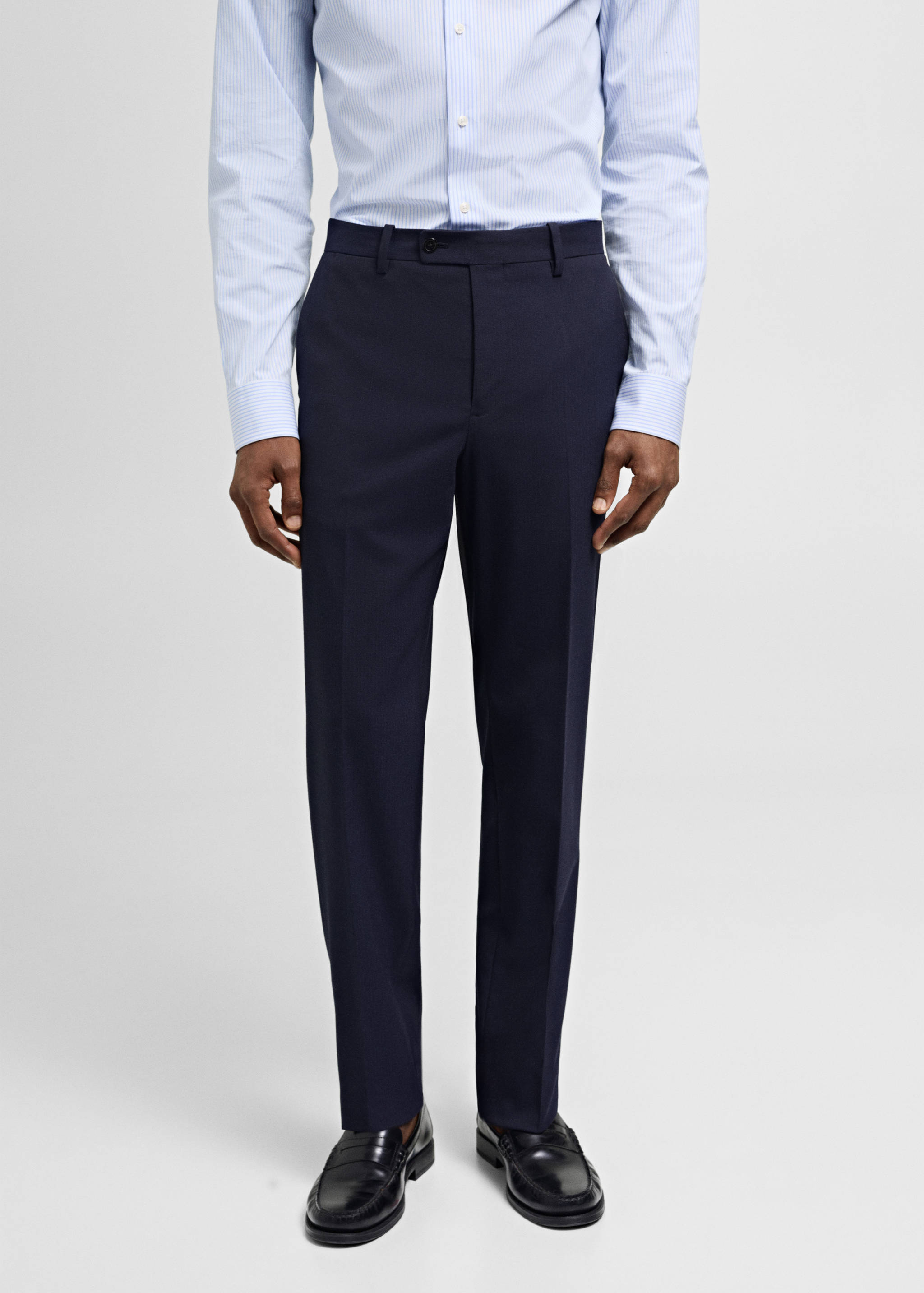 Pantalon costume slim-fit tissu comfort stretch - Plan moyen