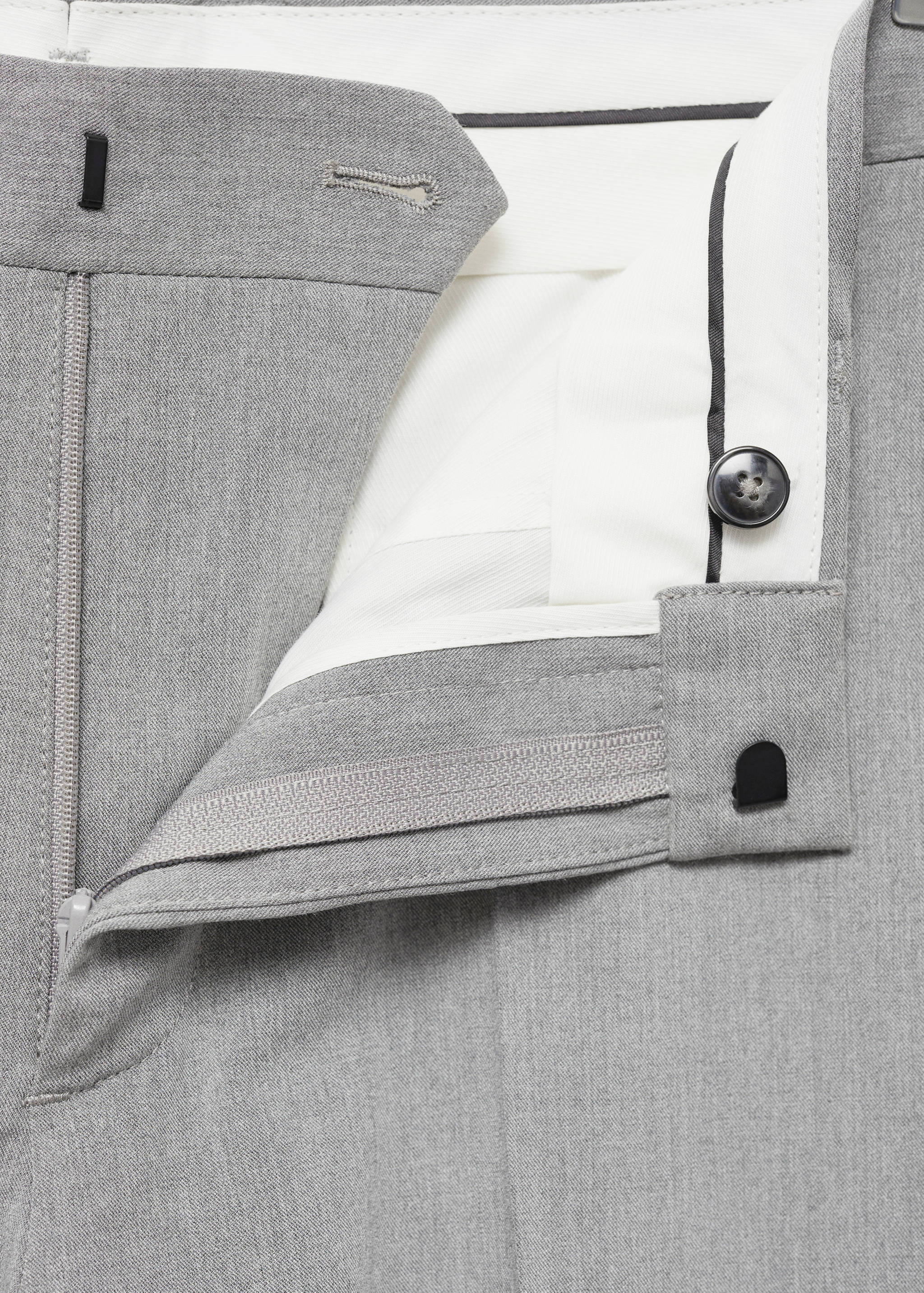 弹力面料超修身西装裤 - null