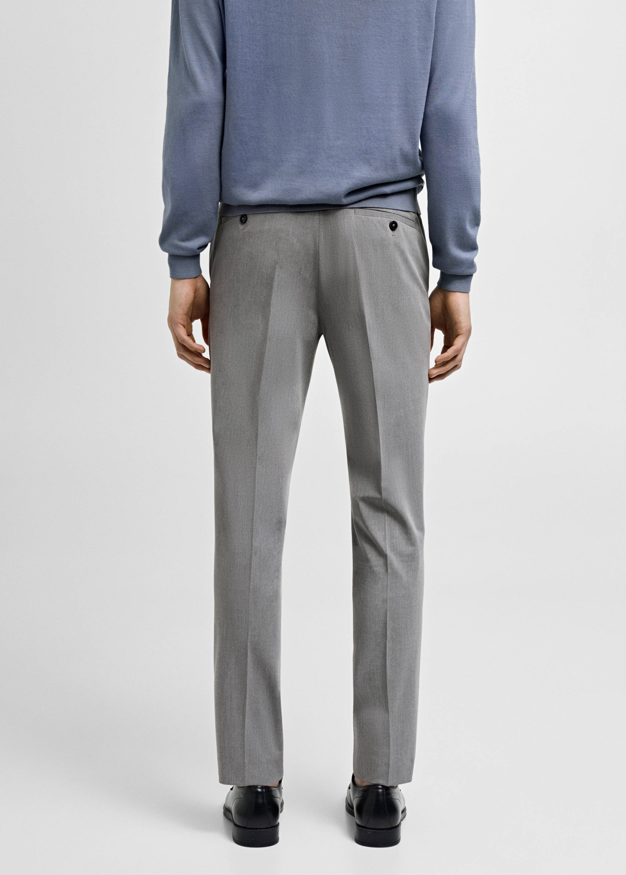 Stretch fabric super slim-fit suit trousers - Reverse of the article