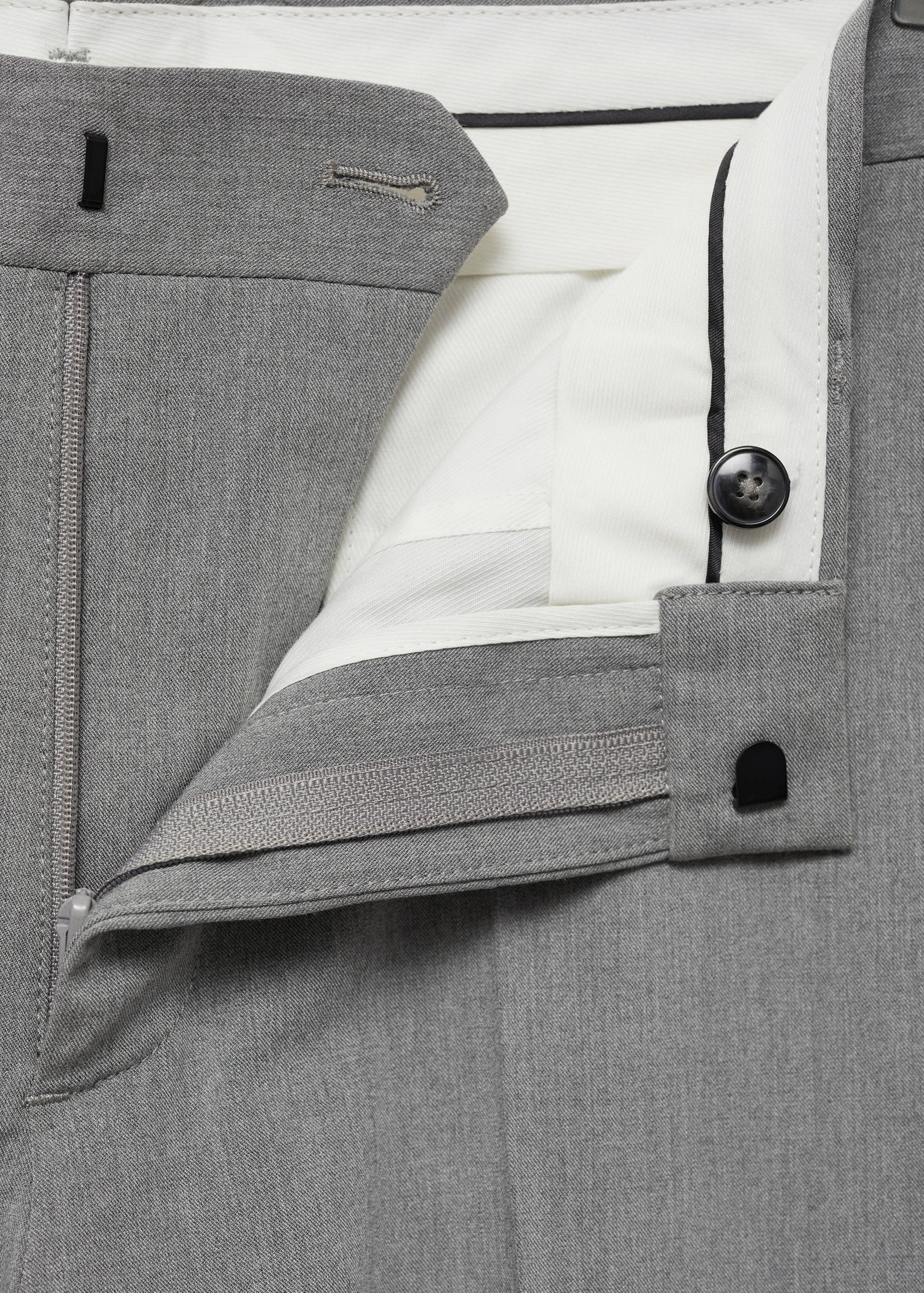 Stretch fabric super slim-fit suit trousers - Details of the article 8