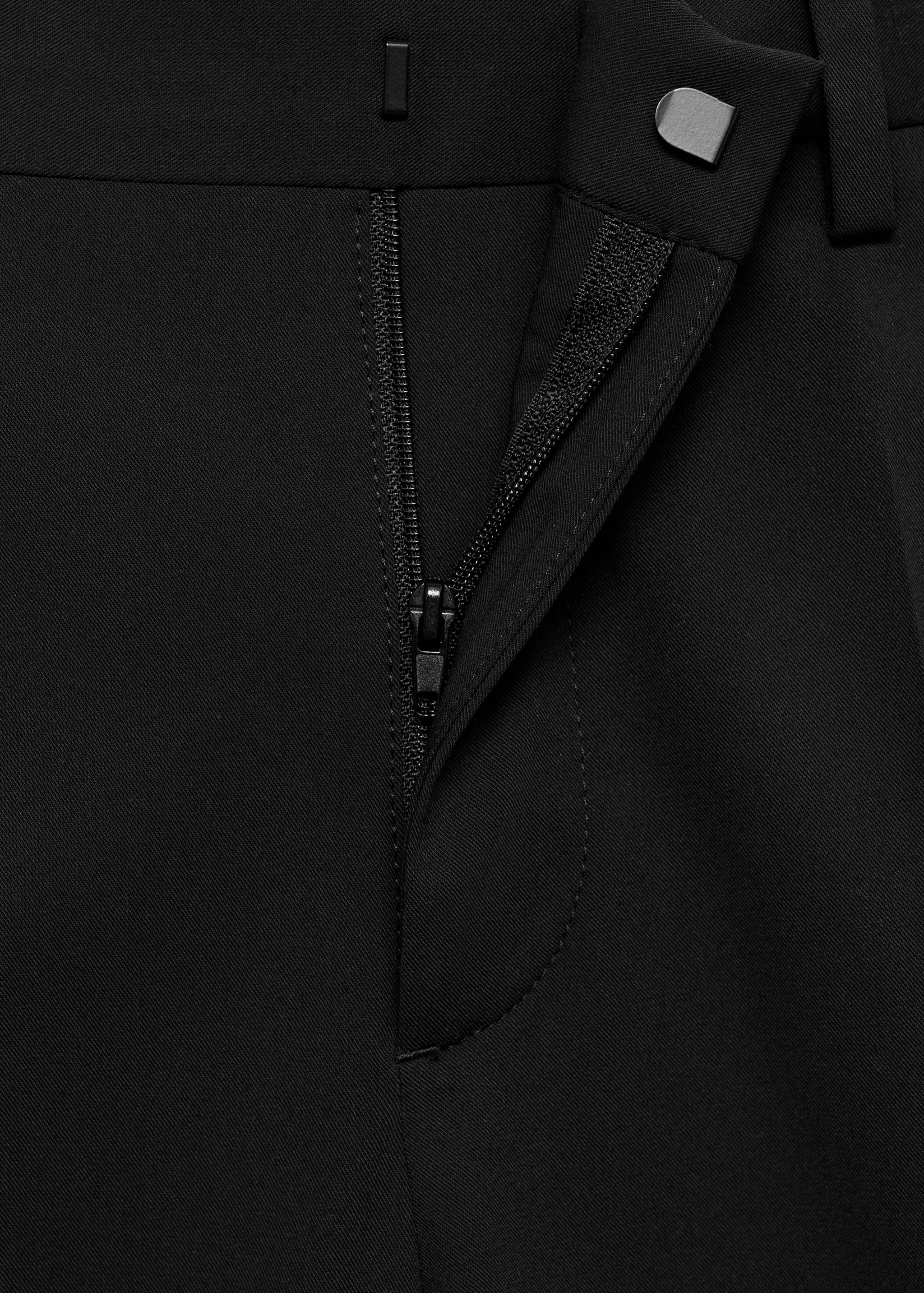 弹力面料超修身西装裤 - null