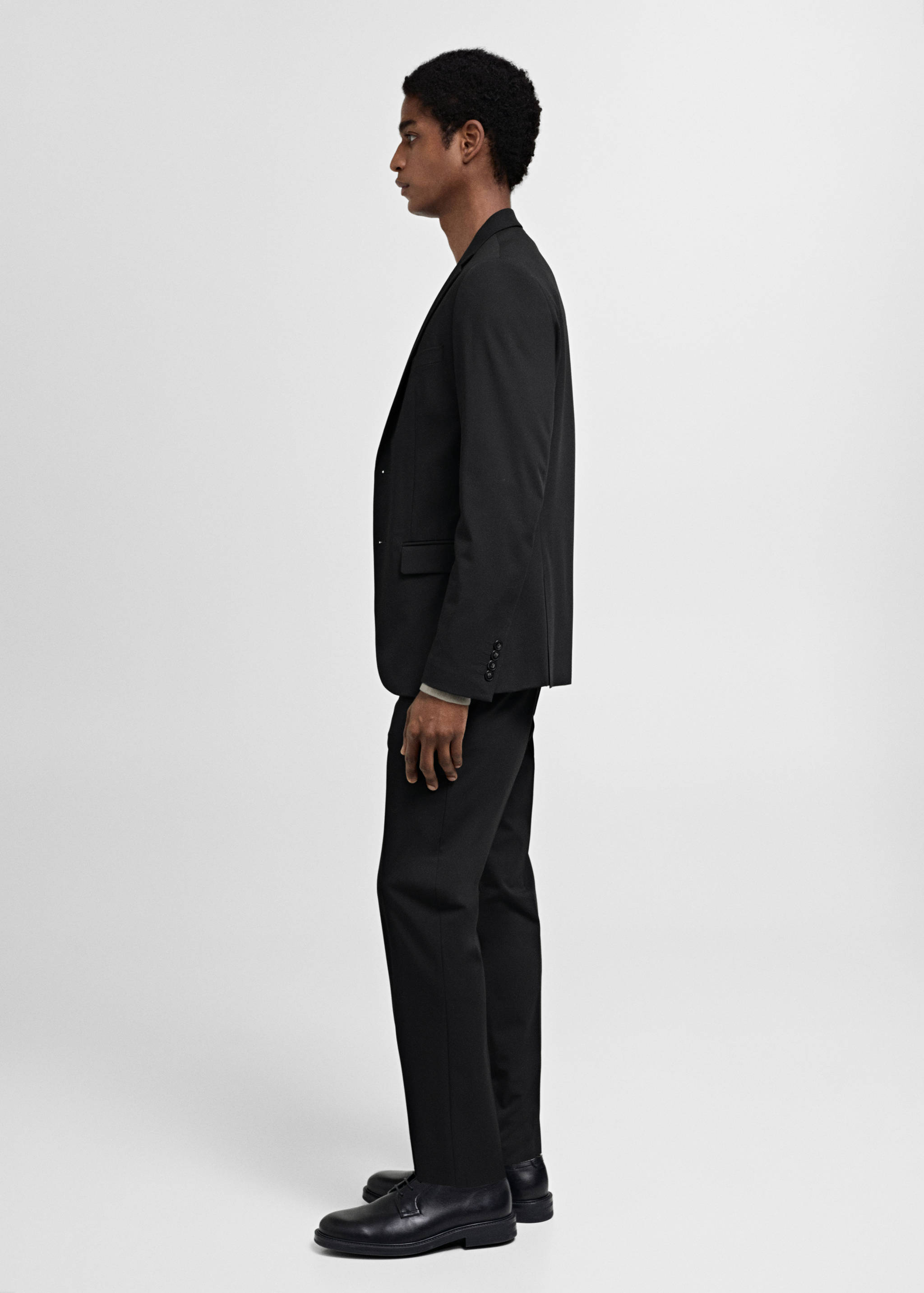 Stretch fabric super slim-fit suit trousers - Details of the article 4