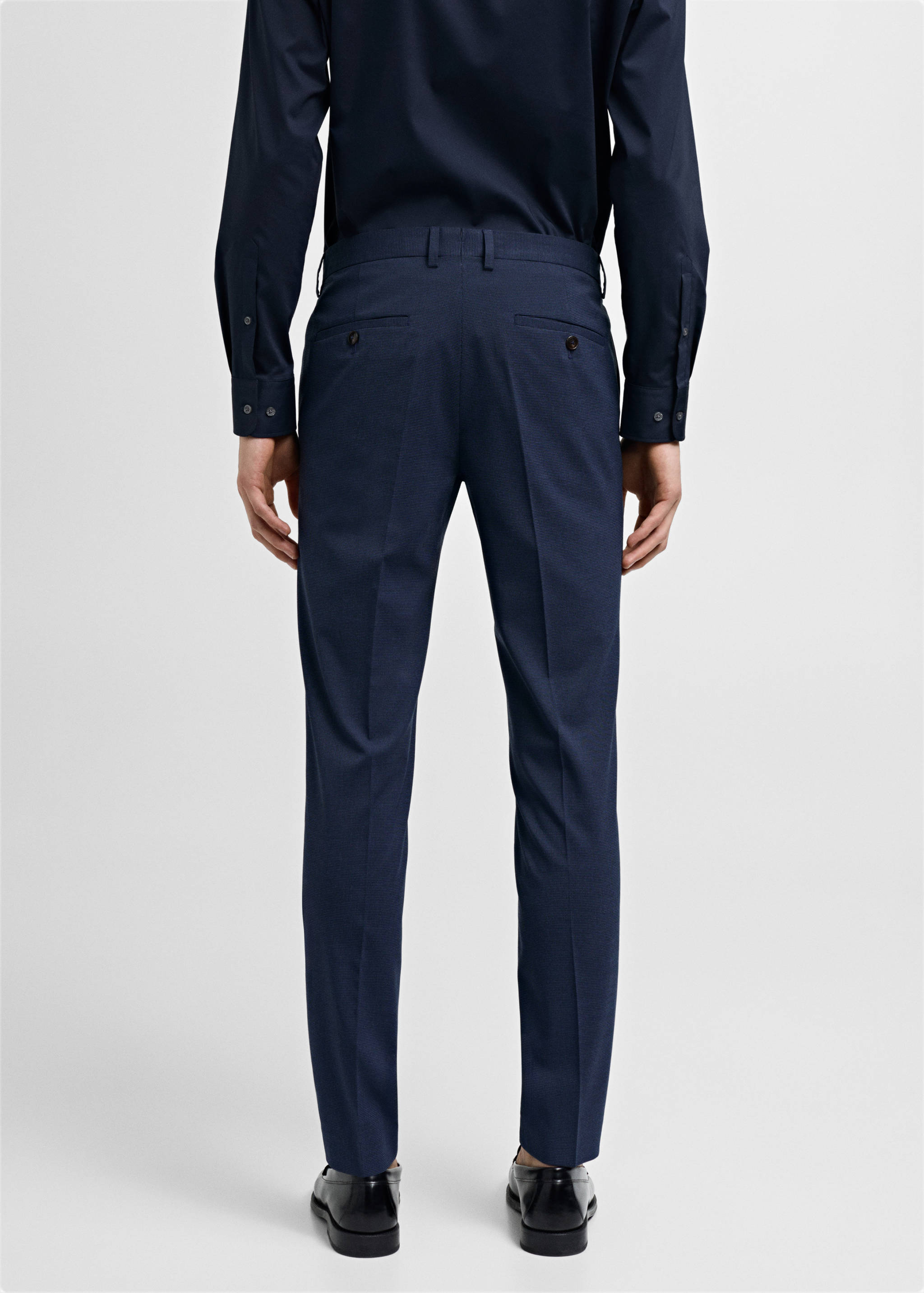 Stretch fabric super slim-fit suit trousers - Reverse of the article