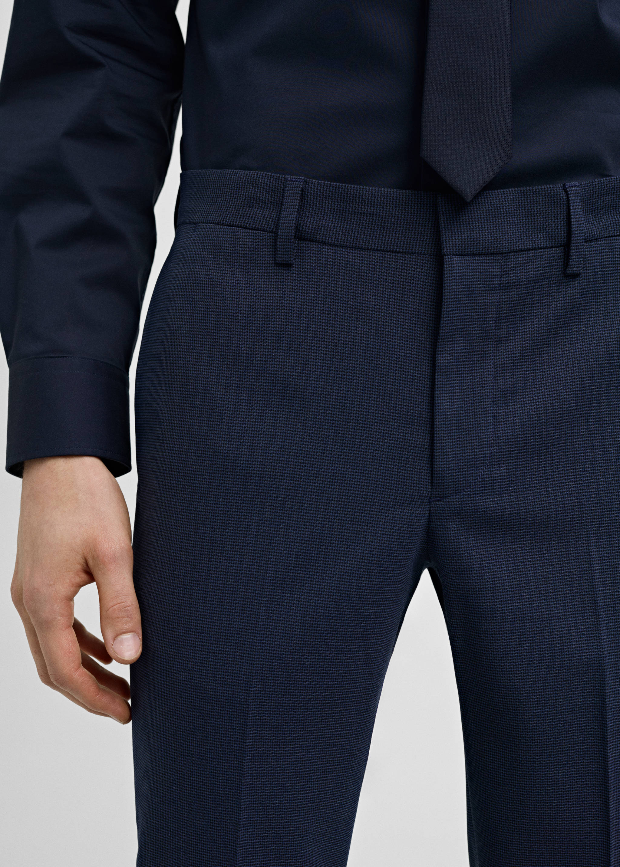 Stretch fabric super slim-fit suit trousers - Details of the article 3