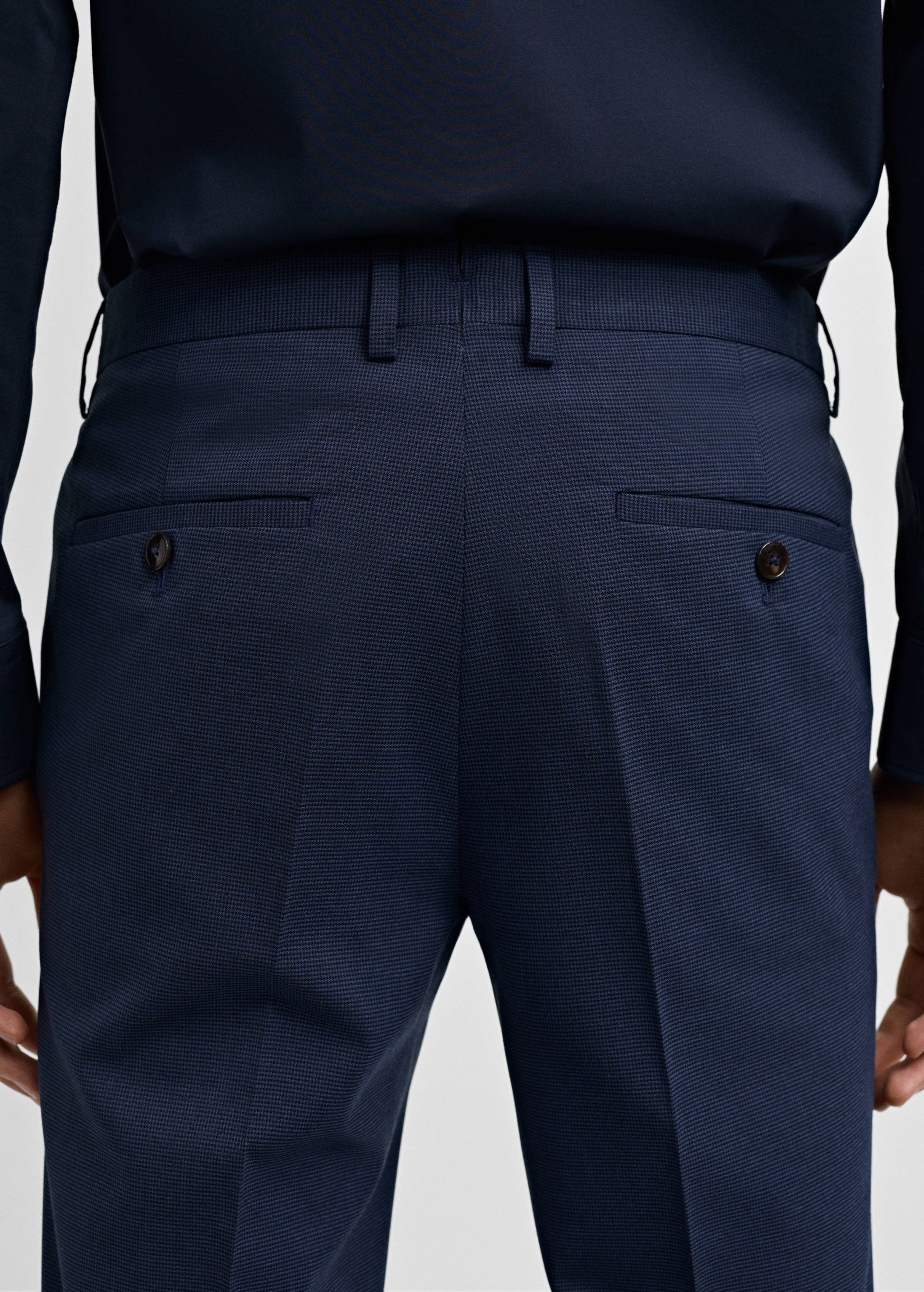 Stretch fabric super slim-fit suit trousers - Details of the article 4