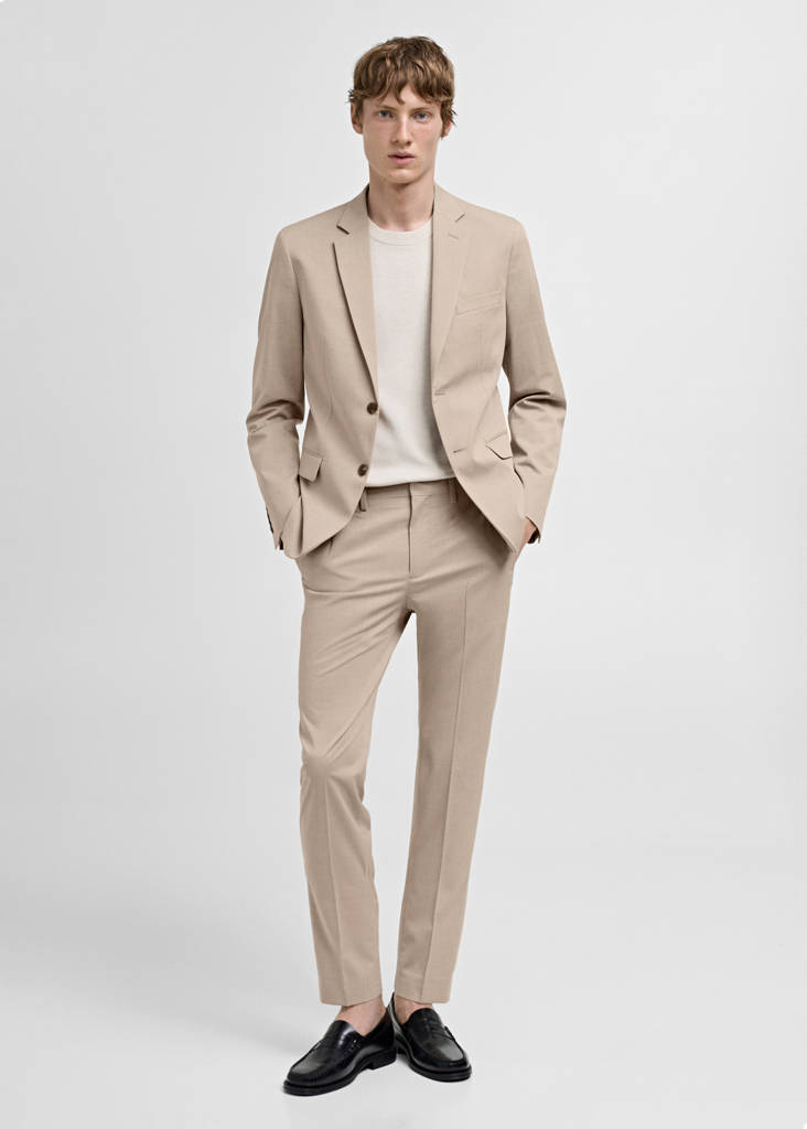 MANGO MAN - Pantalon costume Parí super slim-fit beige - 36