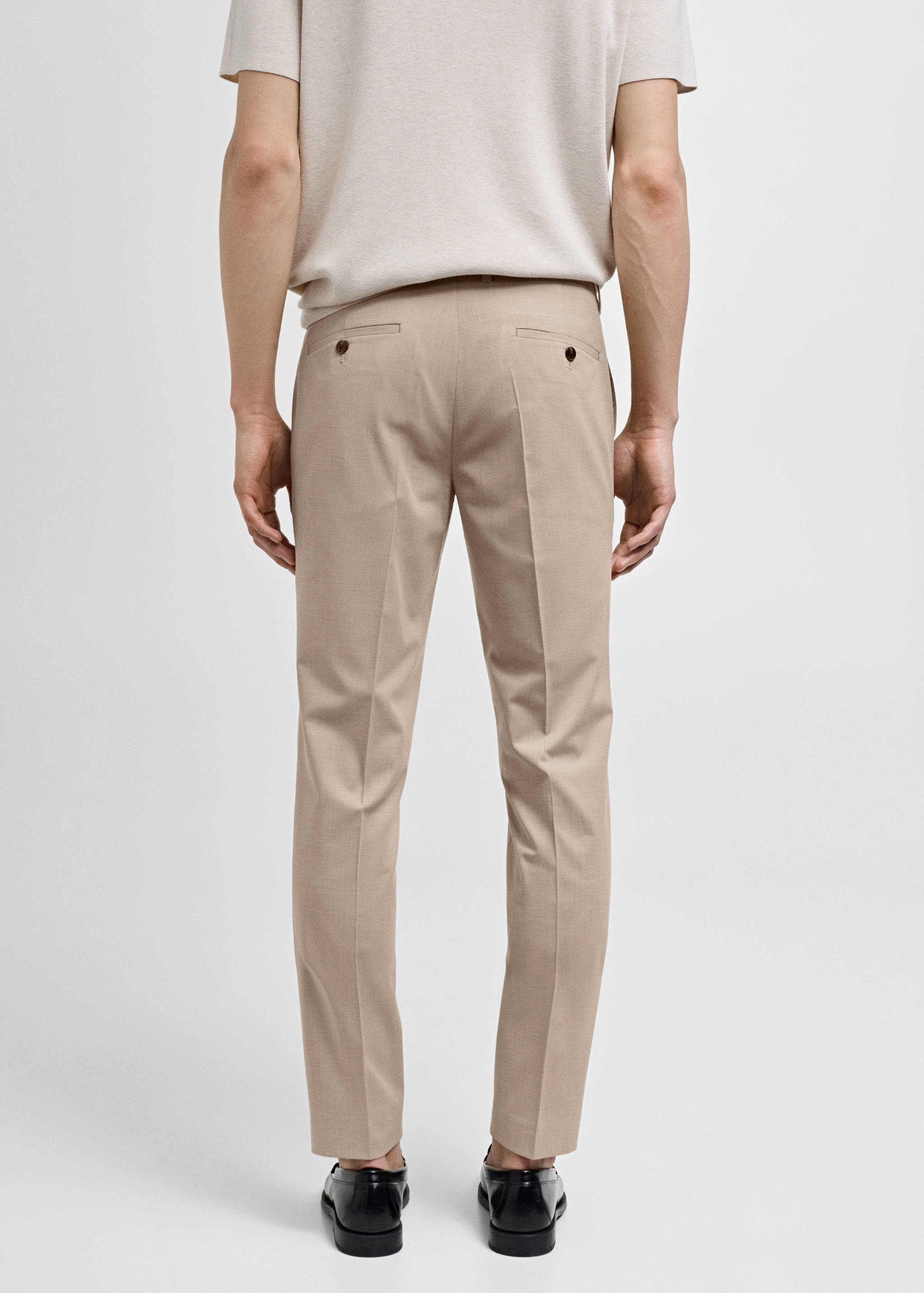Stretch fabric super slim-fit suit trousers - Reverse of the article