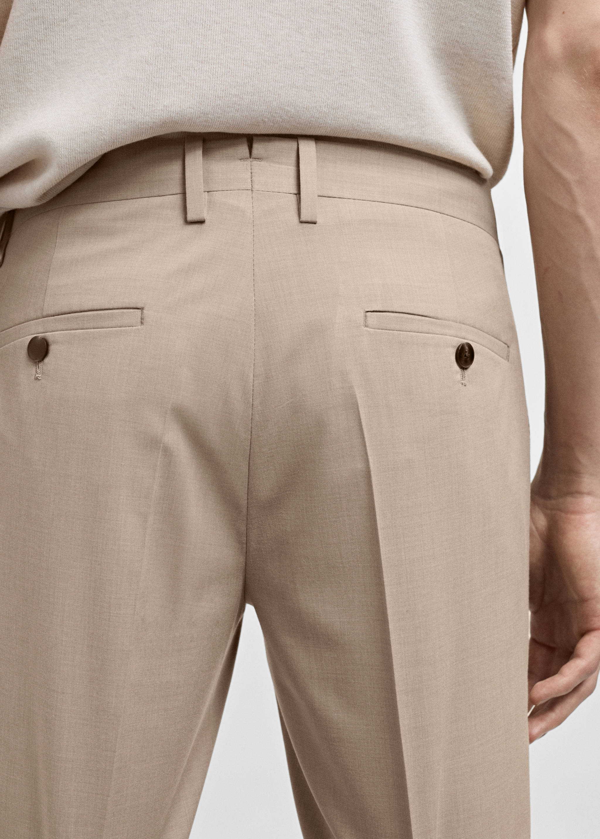 Stretch fabric super slim-fit suit trousers - Details of the article 6