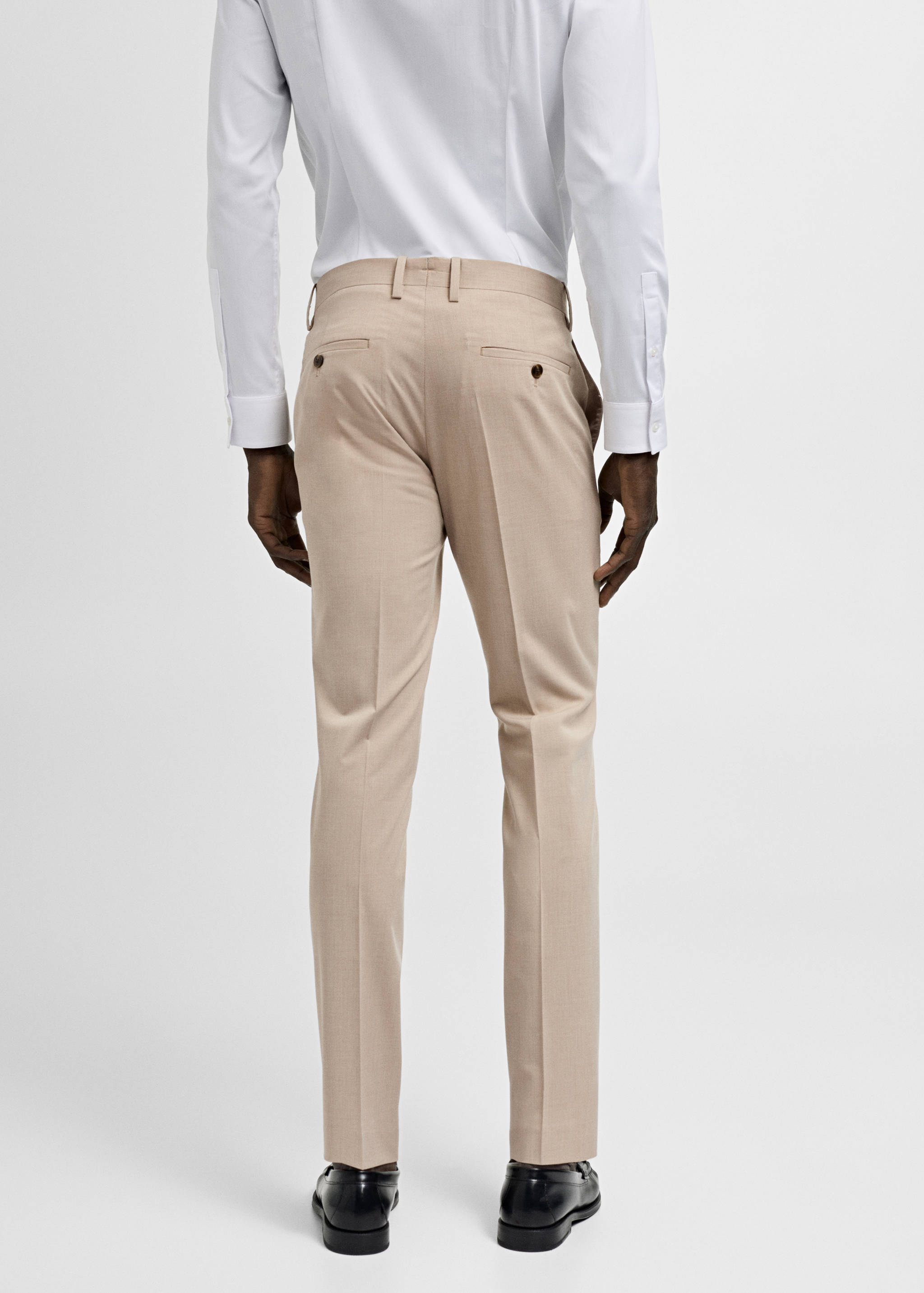 Stretch fabric super slim-fit suit trousers - Reverse of the article
