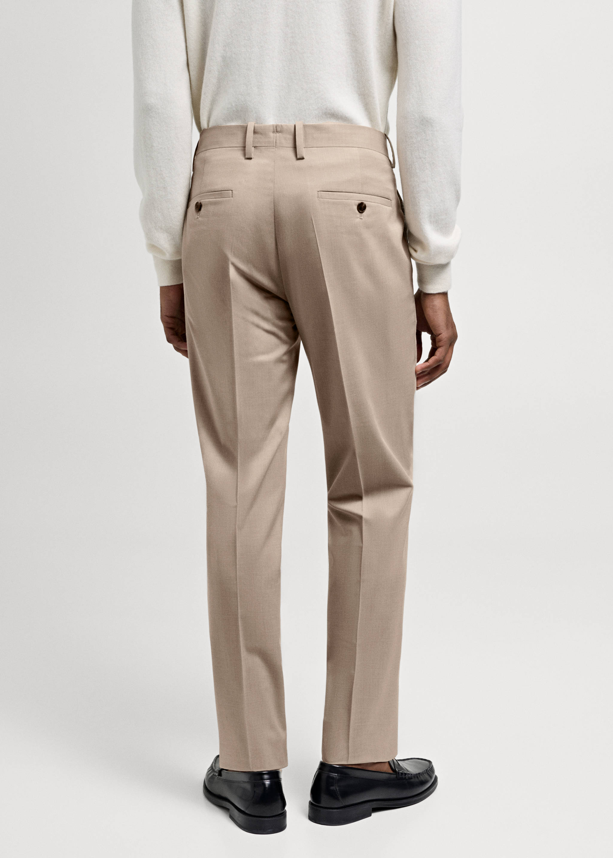 Stretch fabric super slim-fit suit trousers - Reverse of the article