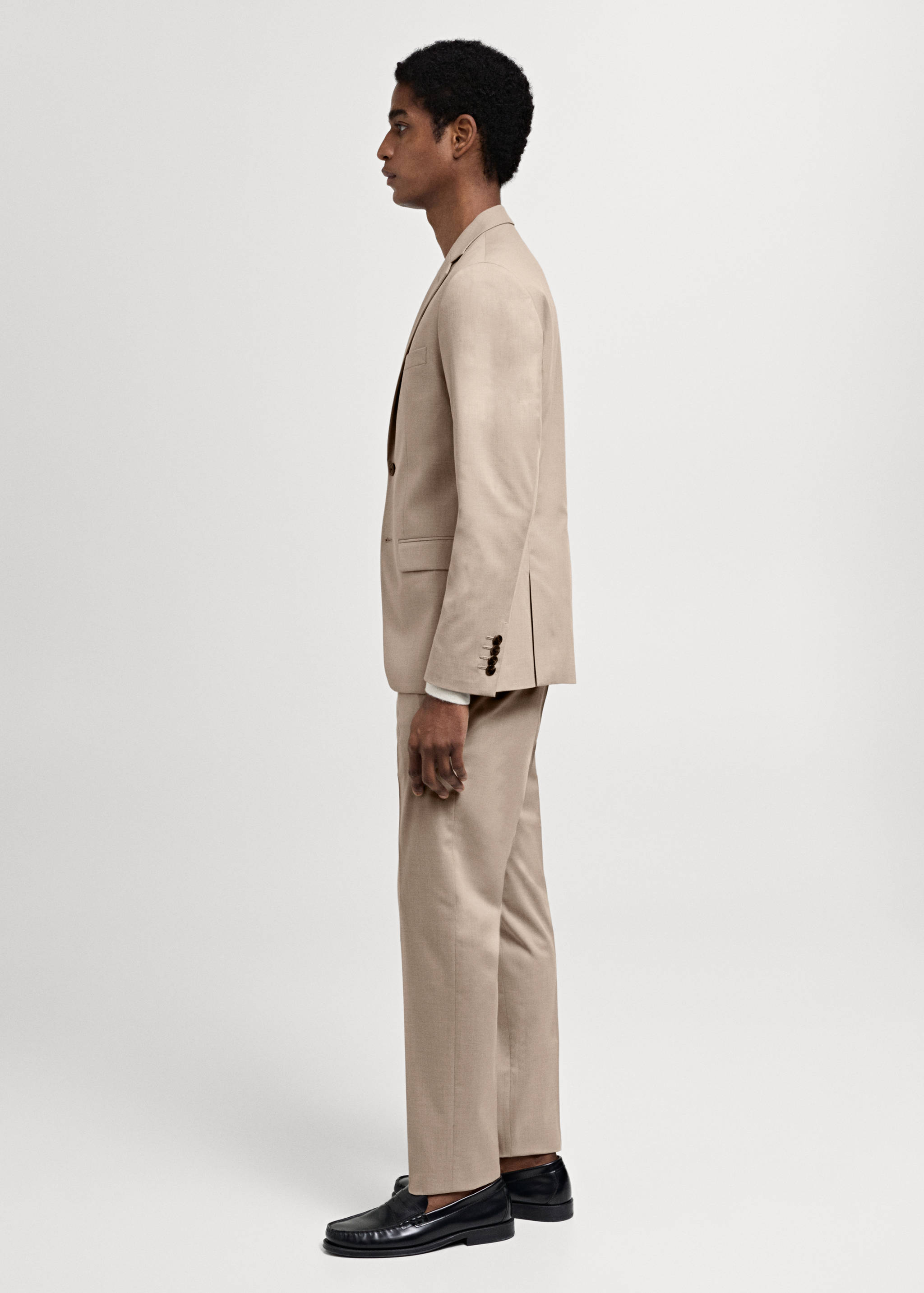 Stretch fabric super slim-fit suit trousers - Details of the article 4