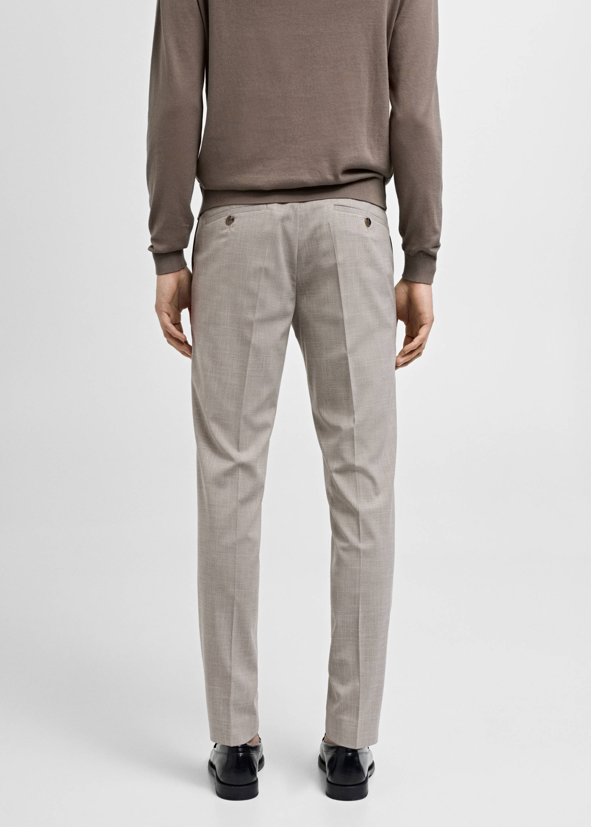 弹力面料超修身西装裤 - null