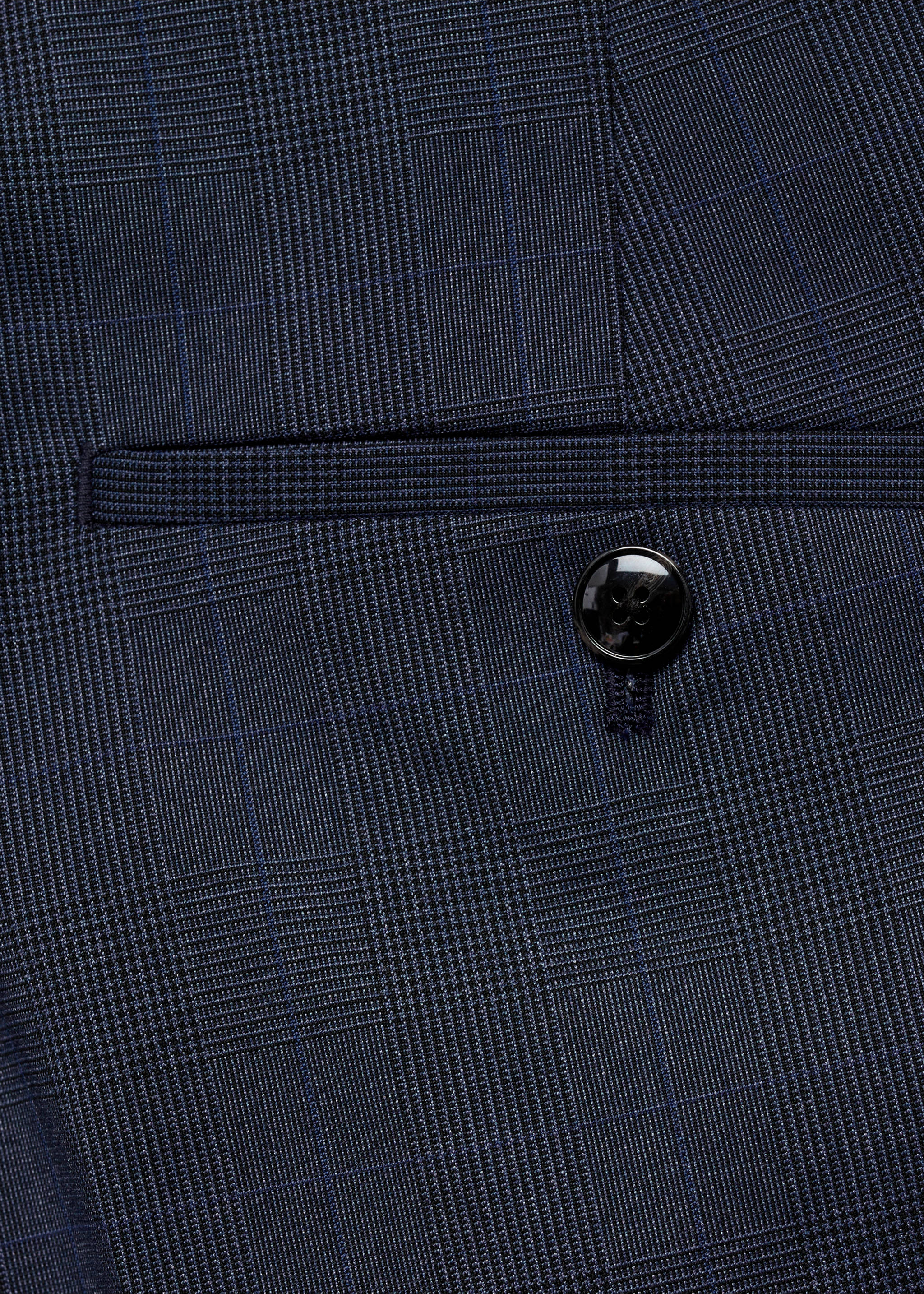 Stretch fabric super slim-fit suit trousers - Details of the article 0, Indigo Blue. Ref: 77000582-00.