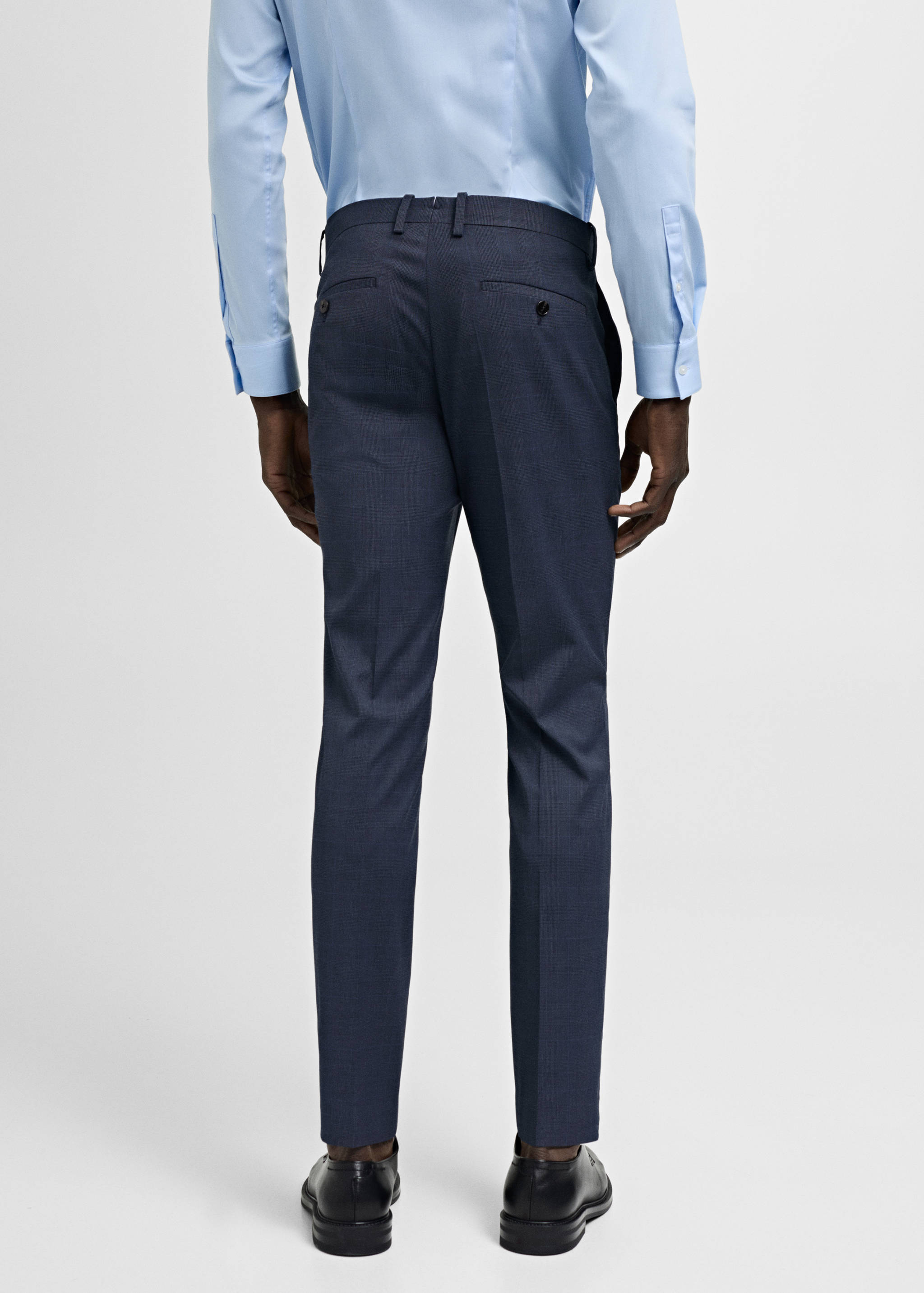 Stretch fabric super slim-fit suit trousers - Reverse of the article