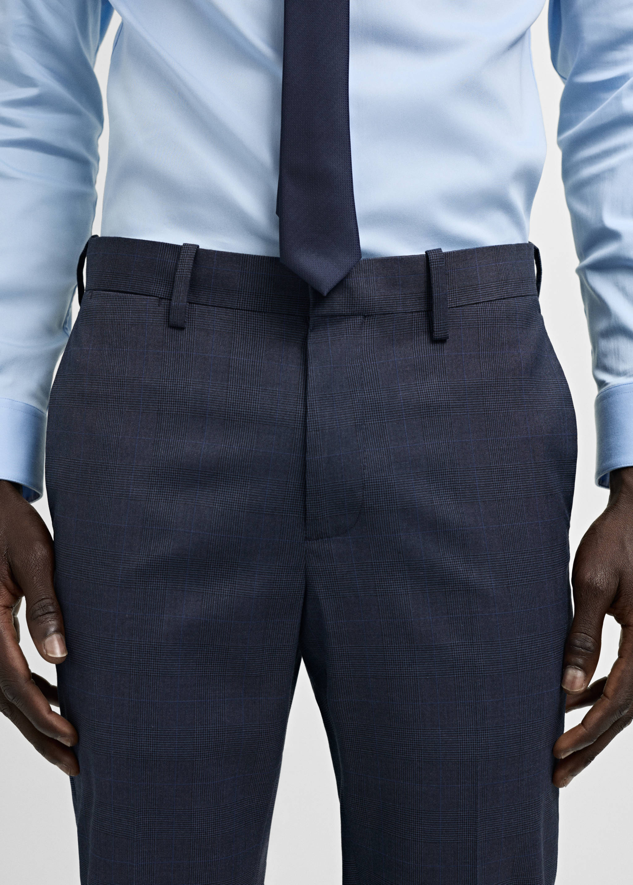 Stretch fabric super slim-fit suit trousers - Details of the article 3