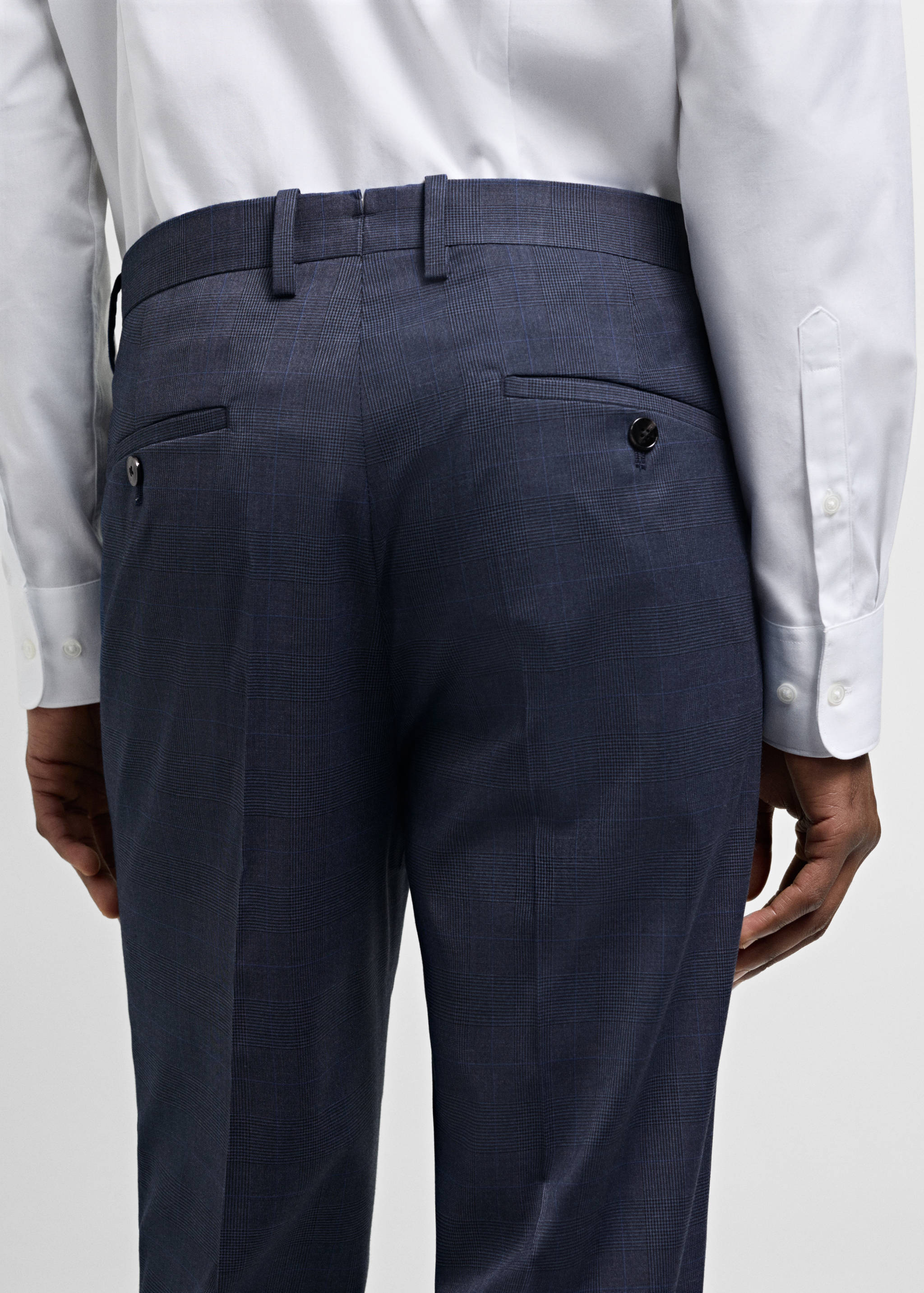 Stretch fabric super slim-fit suit trousers - Details of the article 3