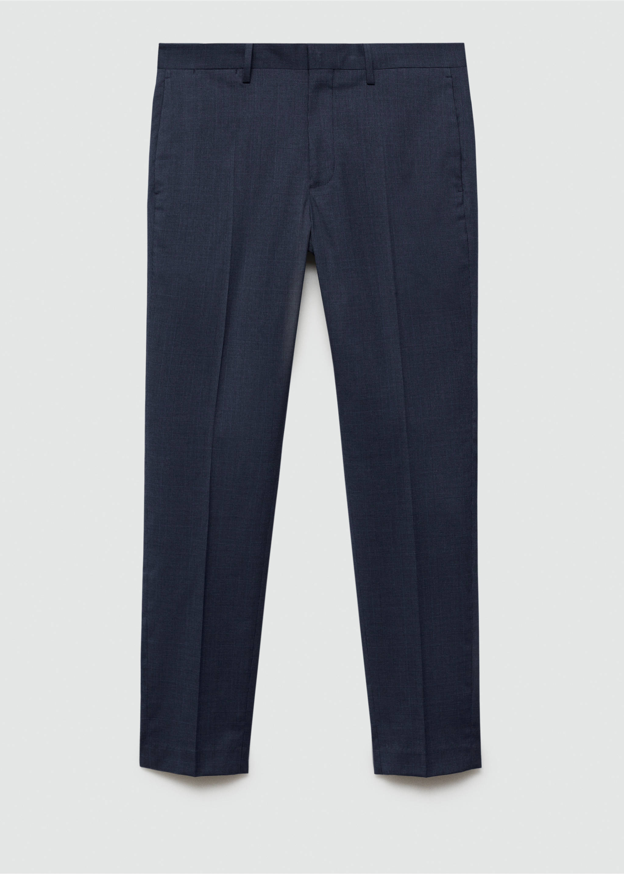 Stretch fabric super slim-fit suit trousers - Article without model, Indigo Blue. Ref: 77000582-00.
