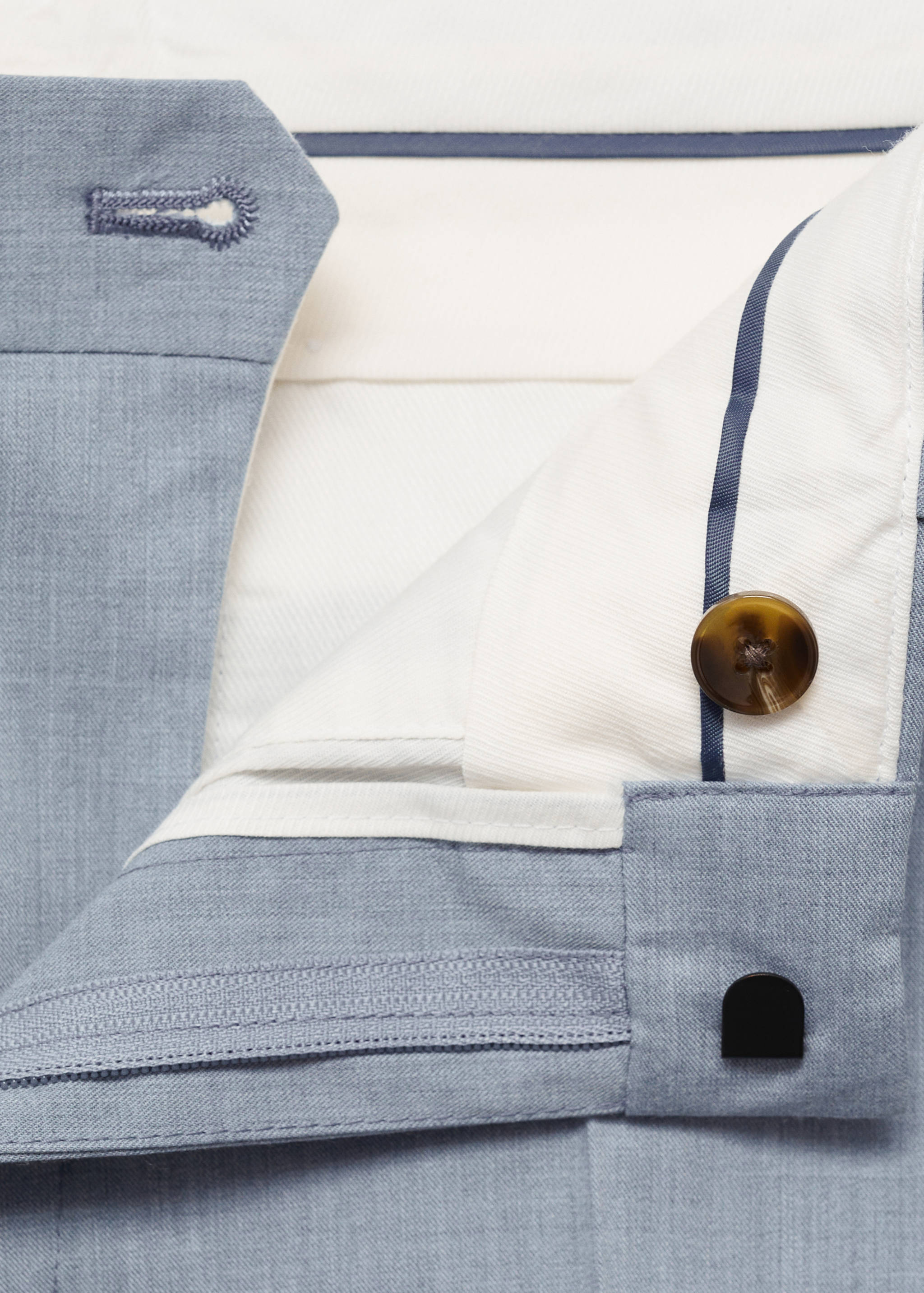 弹力面料超修身西装裤 - null