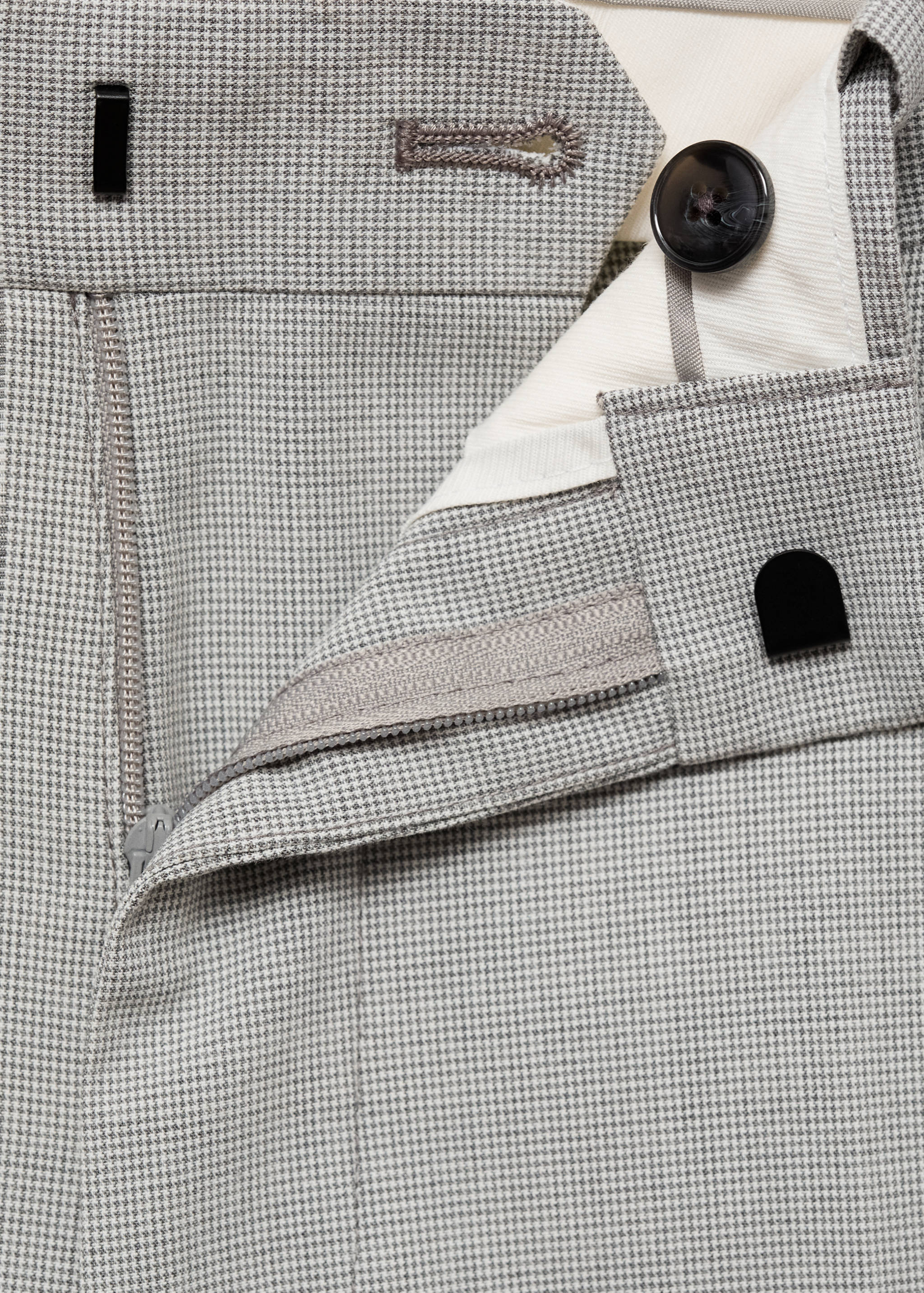 弹力面料超修身西装裤 - null