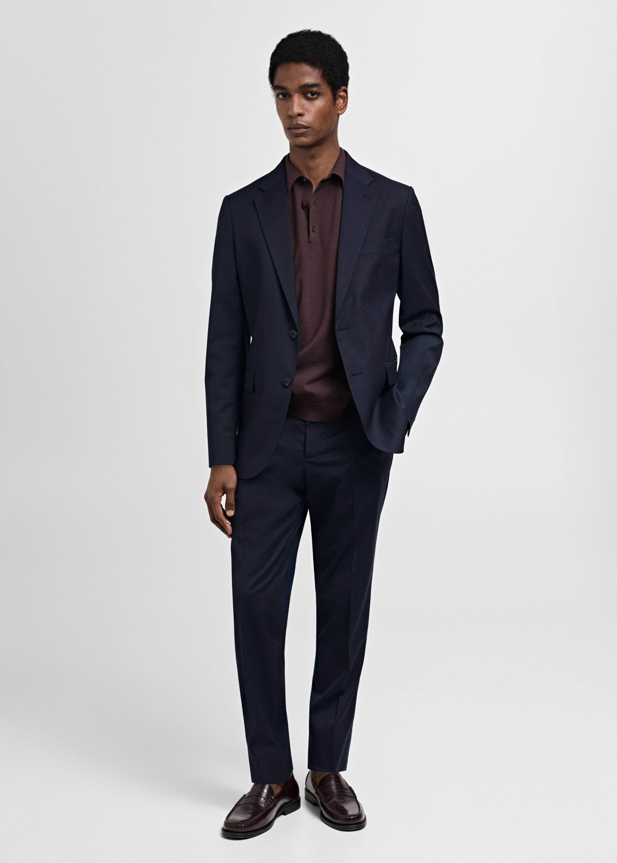 Milan slim-fit suit trousers - General plane