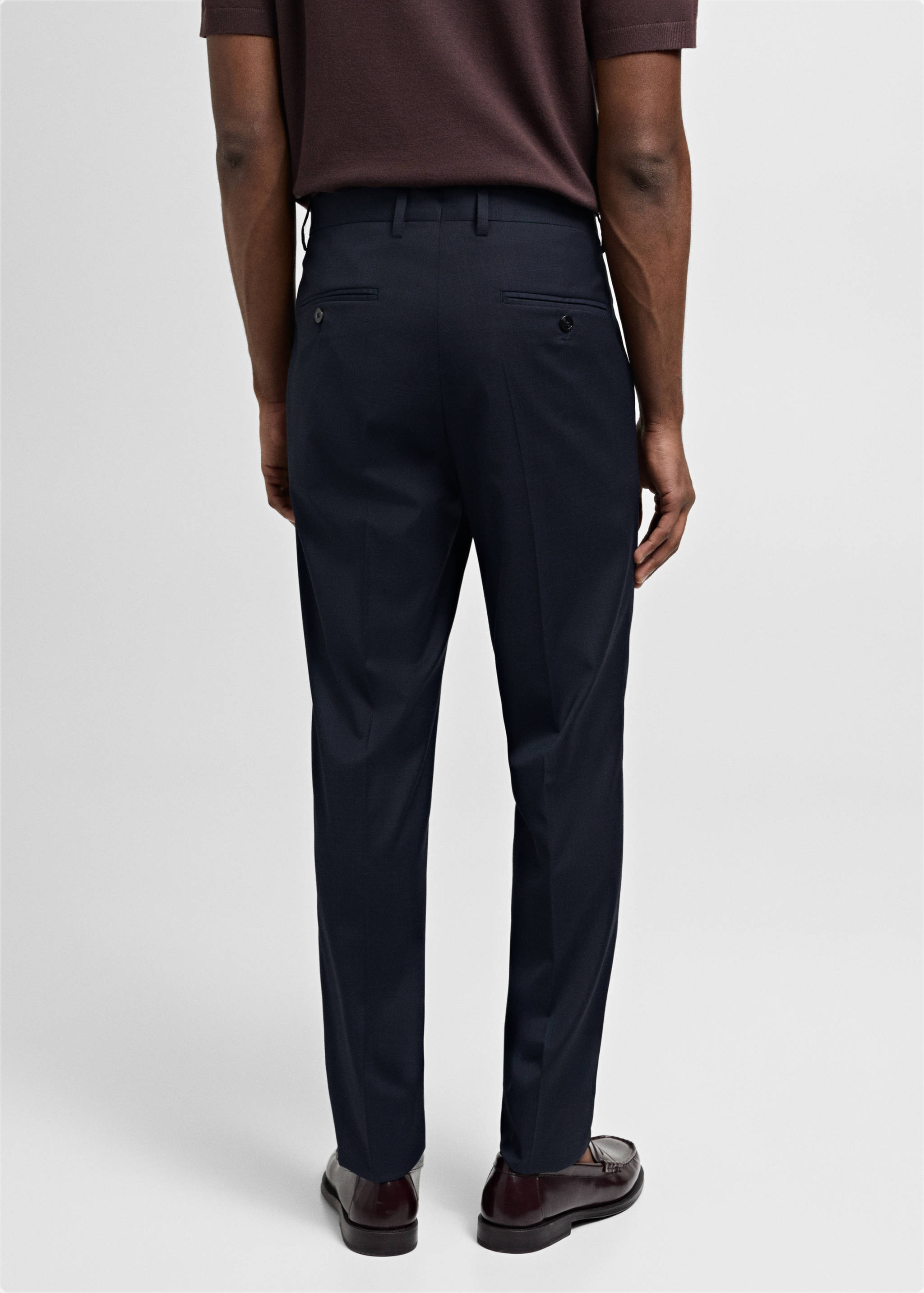 Milan slim-fit suit trousers - Reverse of the article