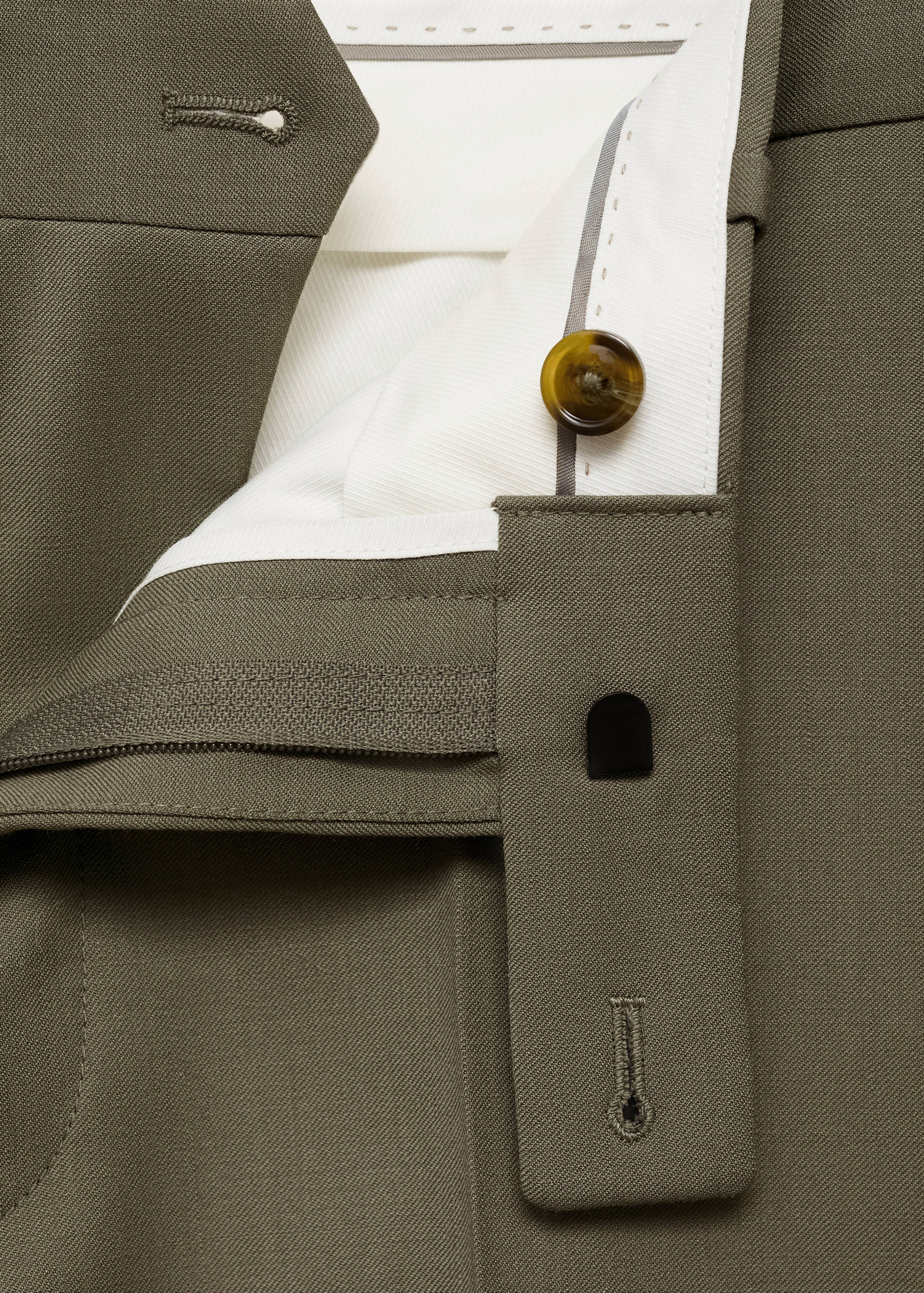 100% virgin wool slim-fit suit trousers - Details of the article 8