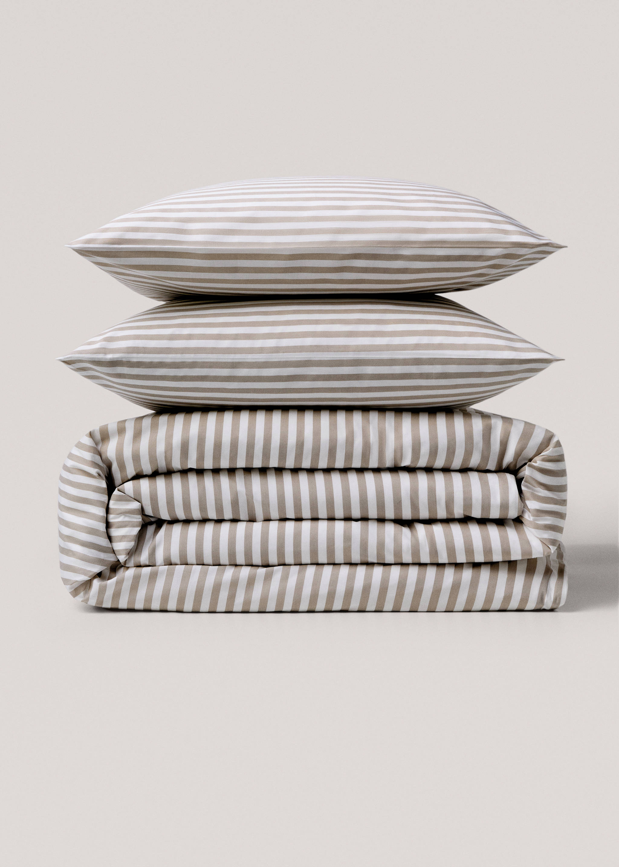 Housse de couette coton rayures lit 180/200 cm - Article sans modèle