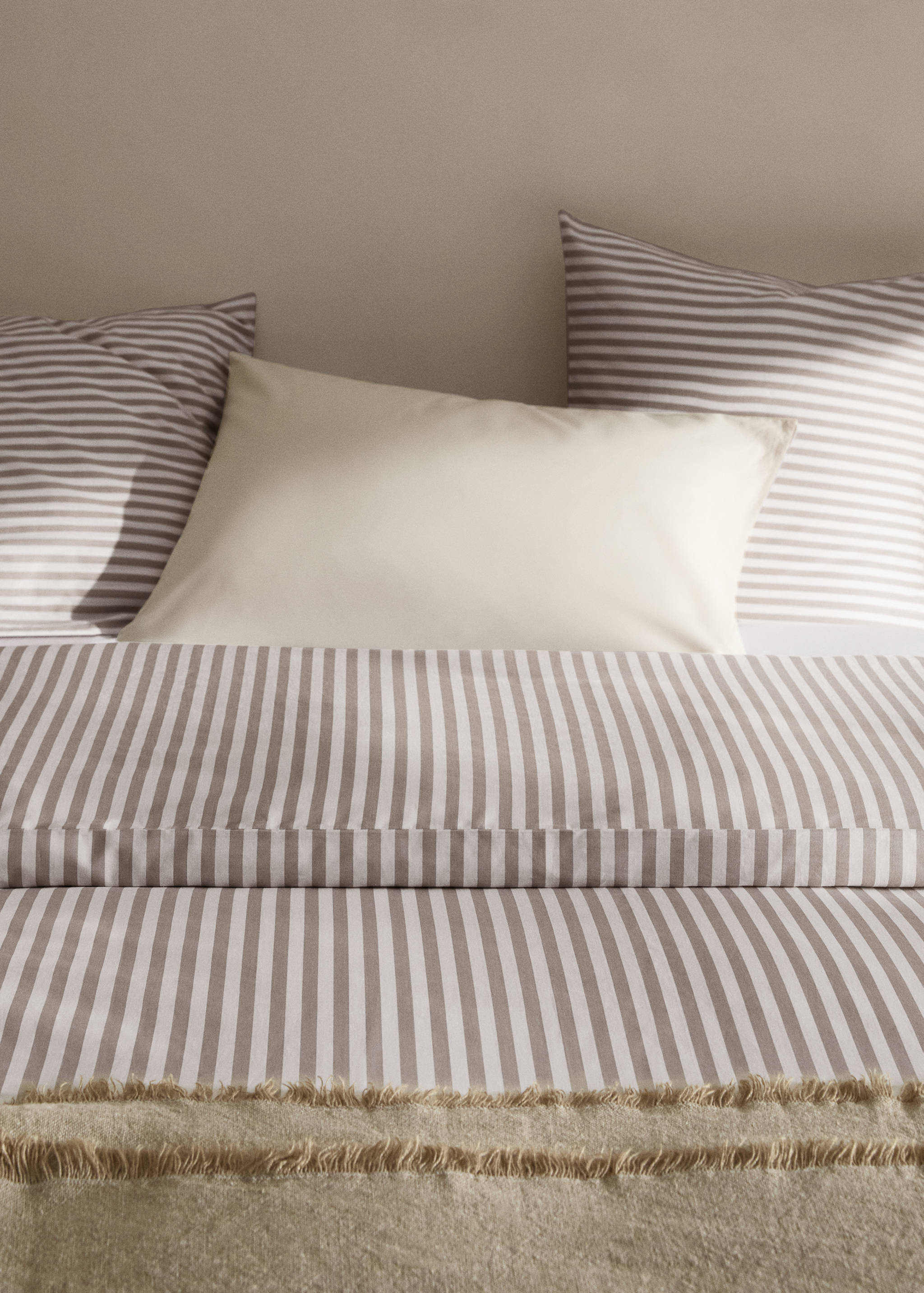 Striped cotton duvet cover for 150cm bed - Details of the article 8