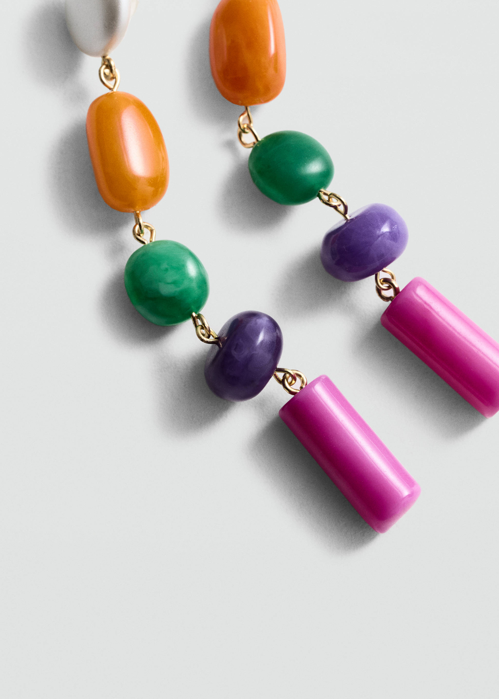 Beaded drop earrings - Medium plane