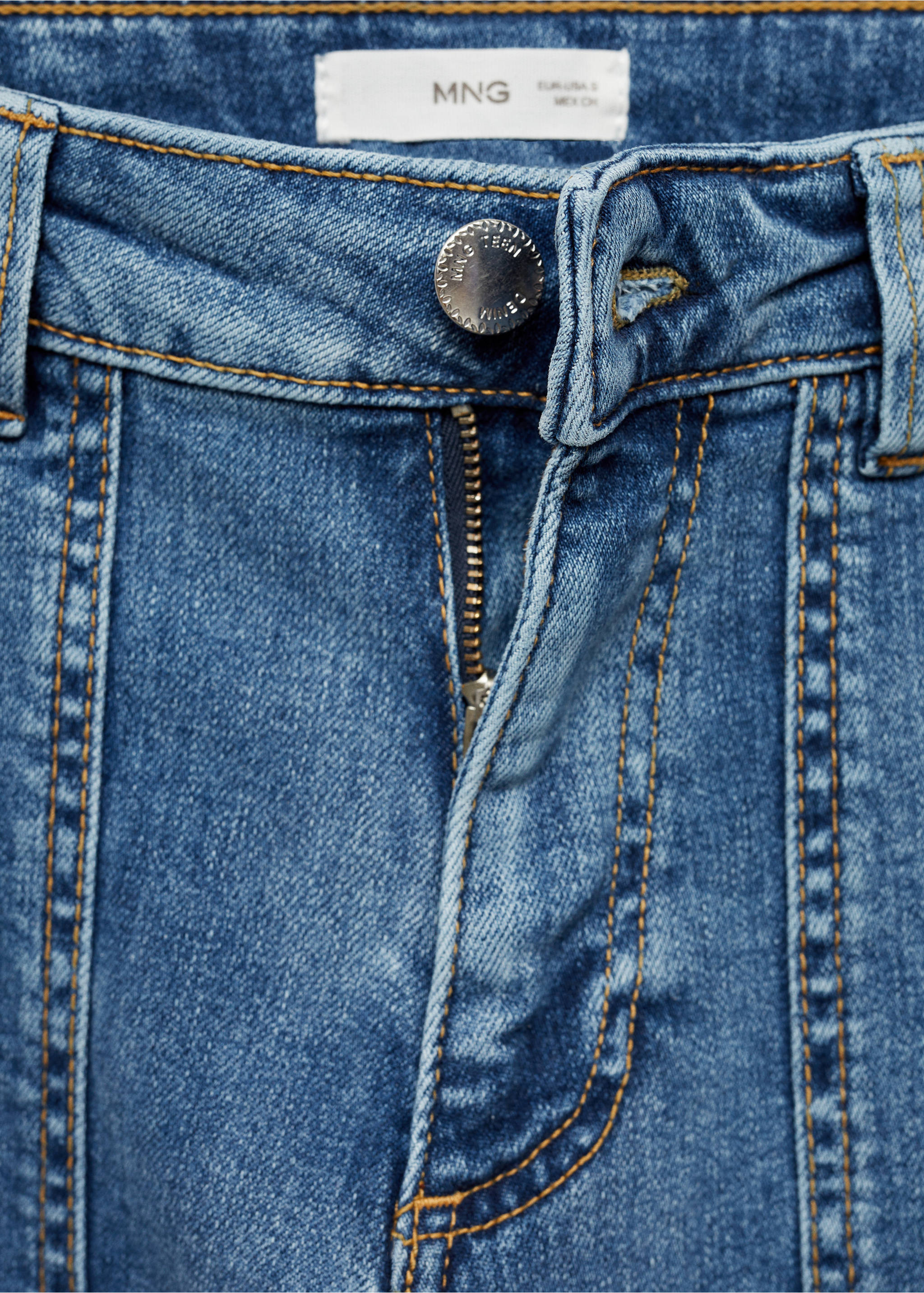 Jeans culotte bolsillos - Detalle del artículo 0, Azul medio. Ref: 77000615-00.