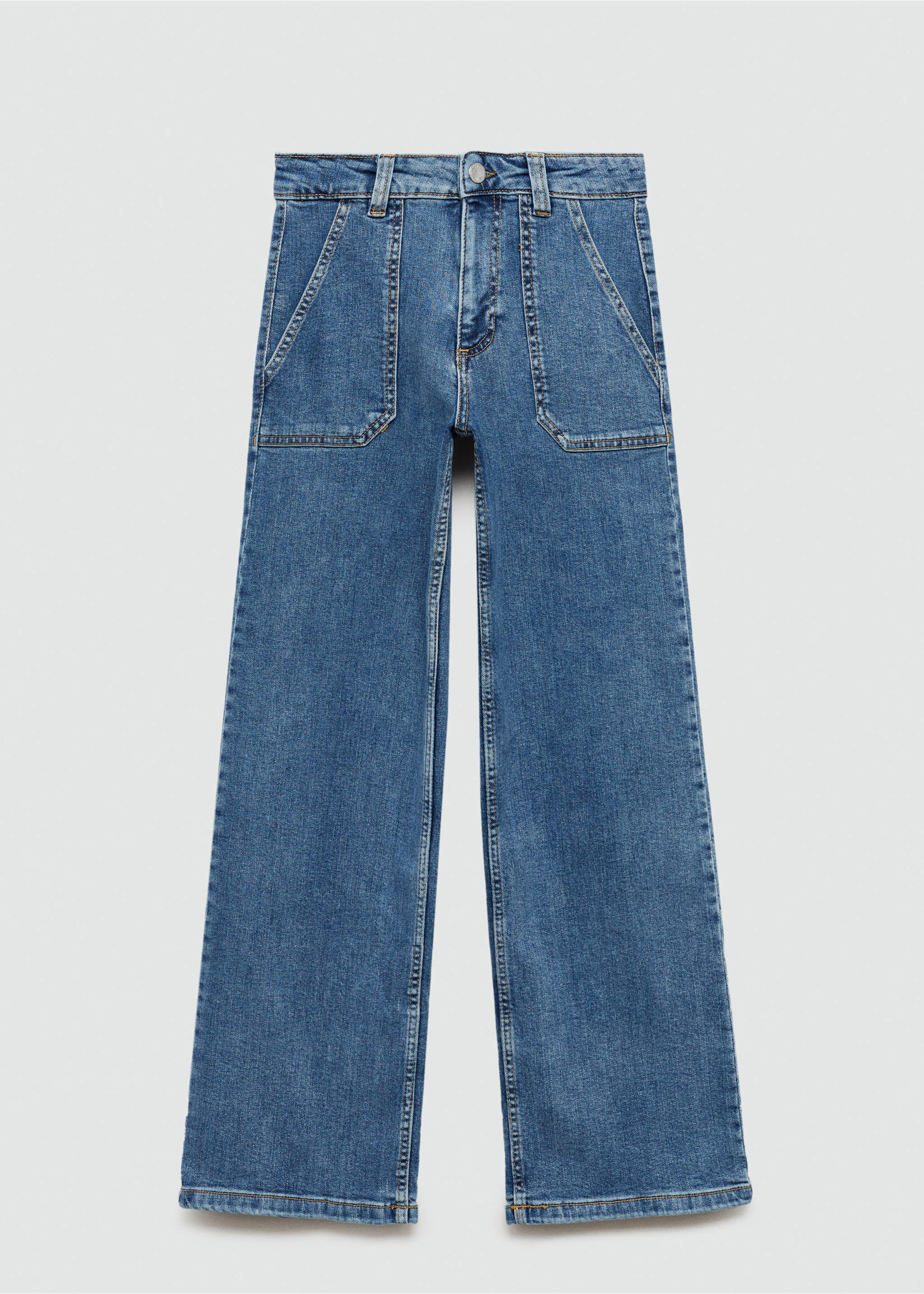 Jeans culotte bolsillos - Artículo sin modelo, Azul medio. Ref: 77000615-00.