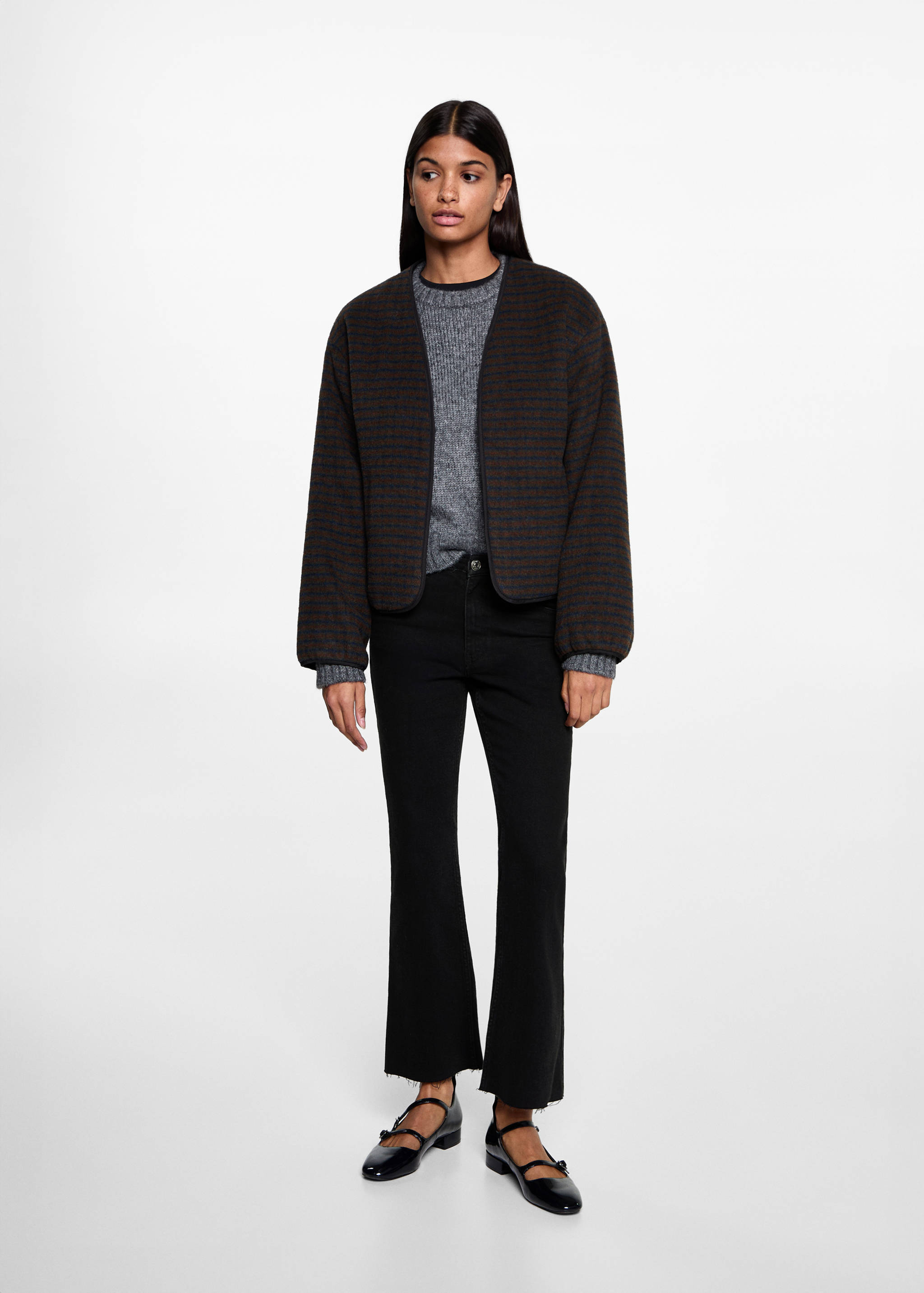 Jeans flare crop - Plano general