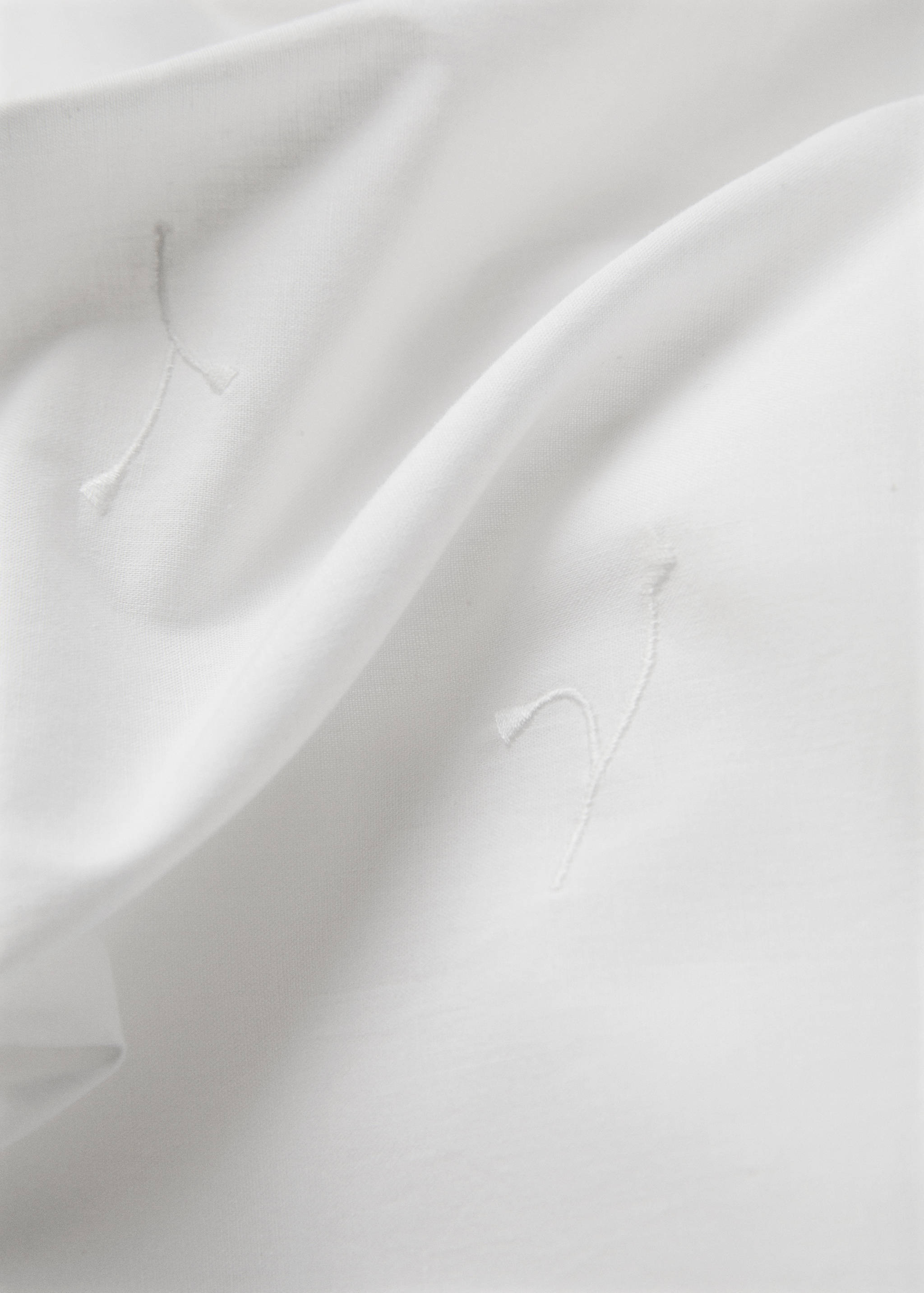 Funda nórdica algodón bordado floral cama 180cm - Detalle del artículo 1