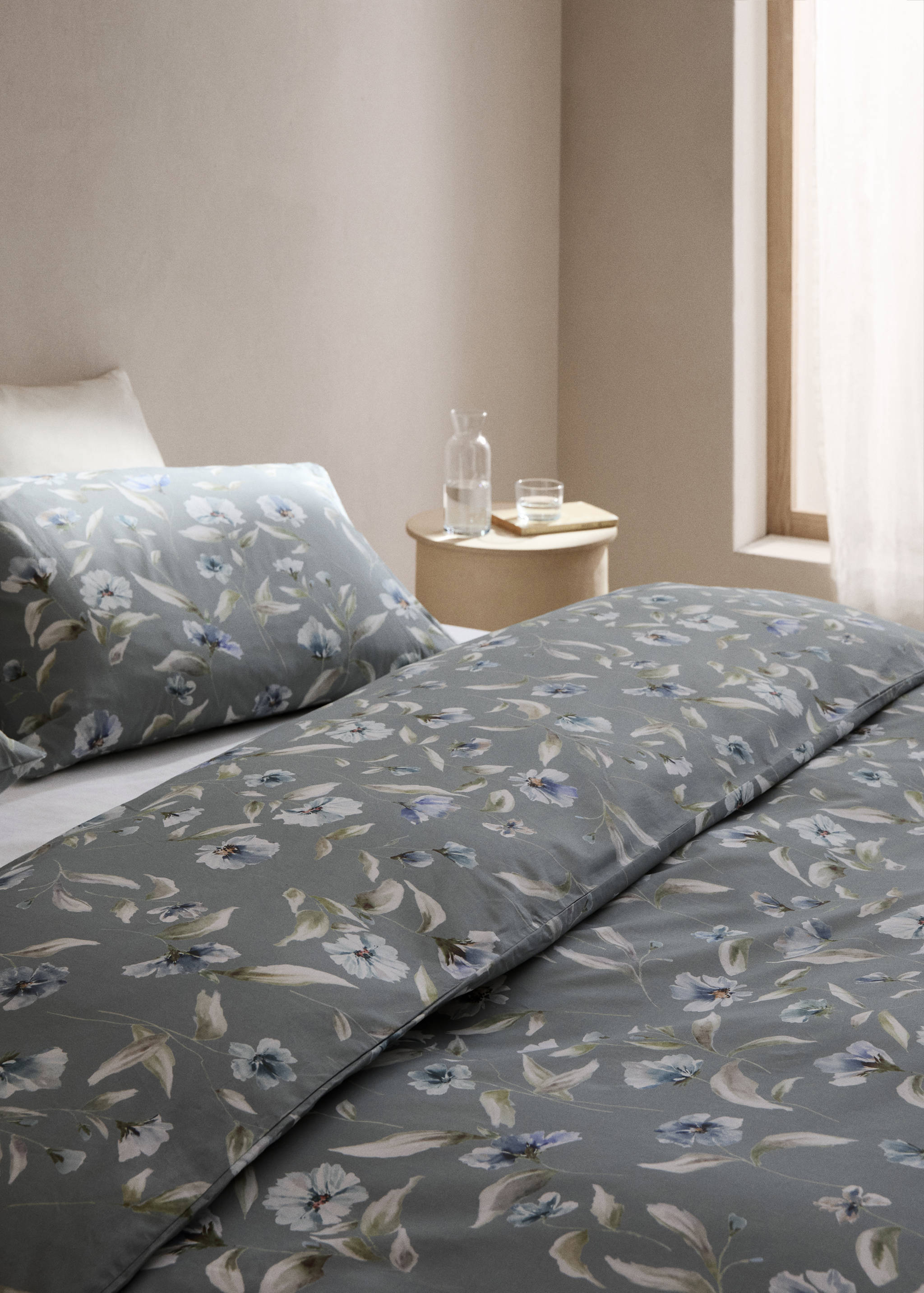 Funda nòrdica 100% cotó disseny flors llit 180cm - Detall de l'article 7