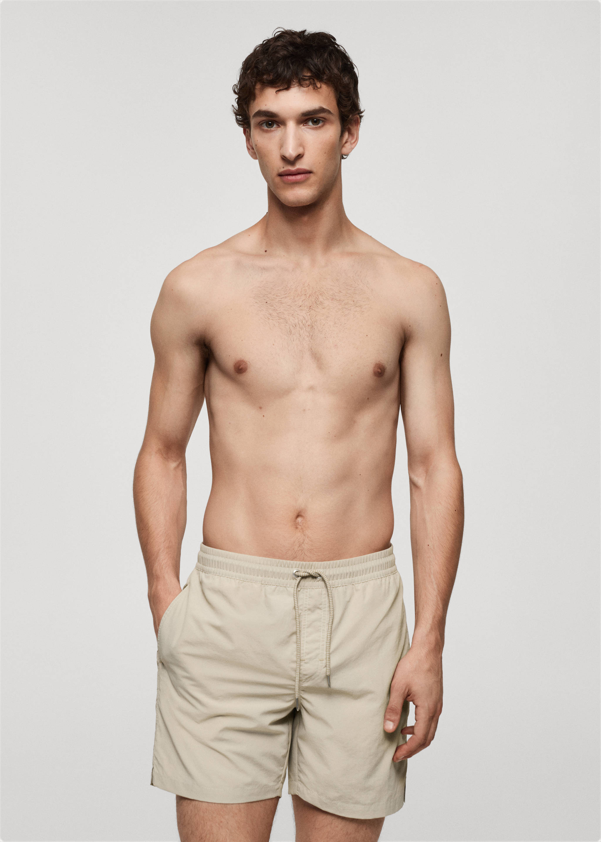 Bañador liso cordón - Plano medio