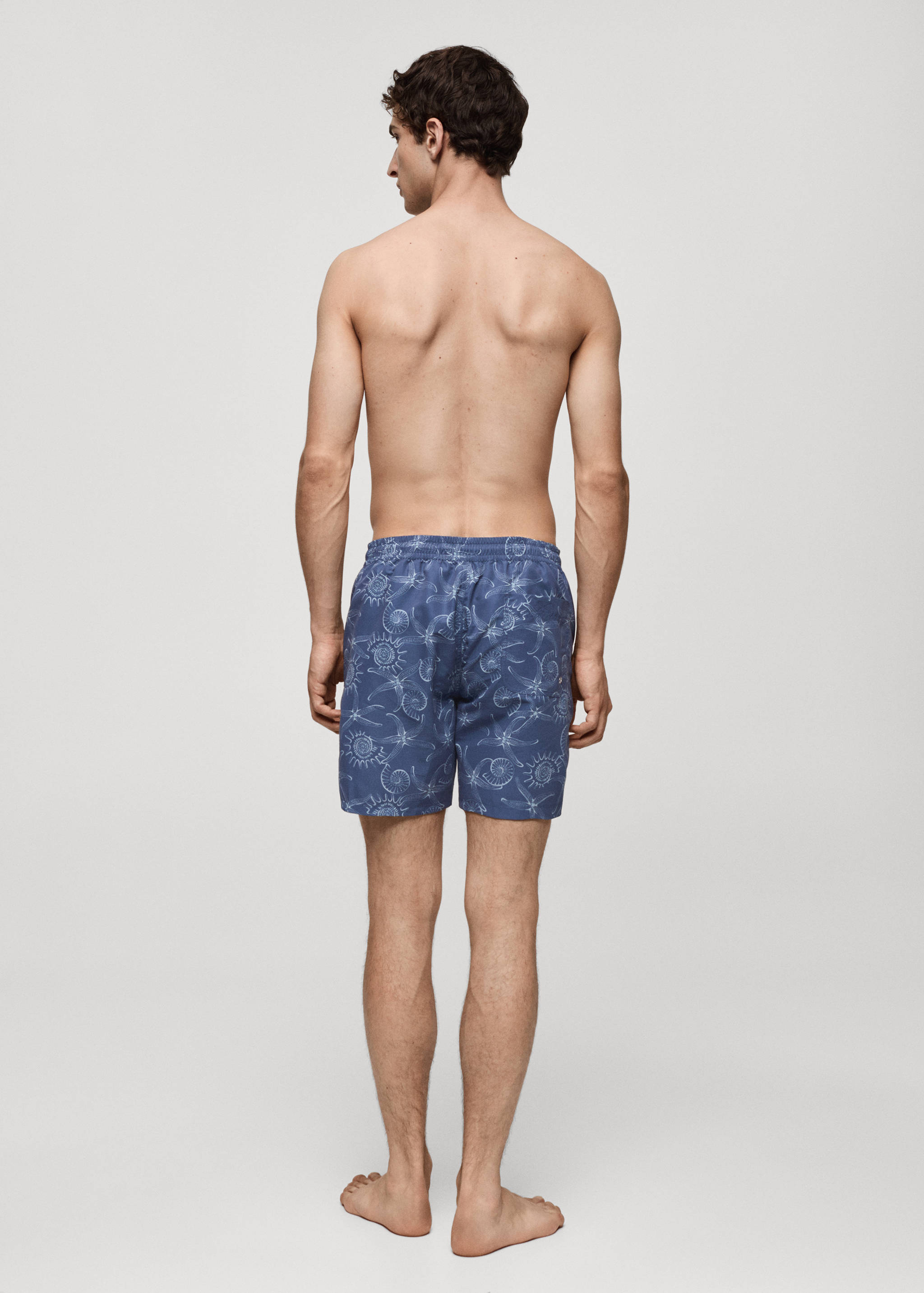 Marine-print swimsuit - Reverse of the article