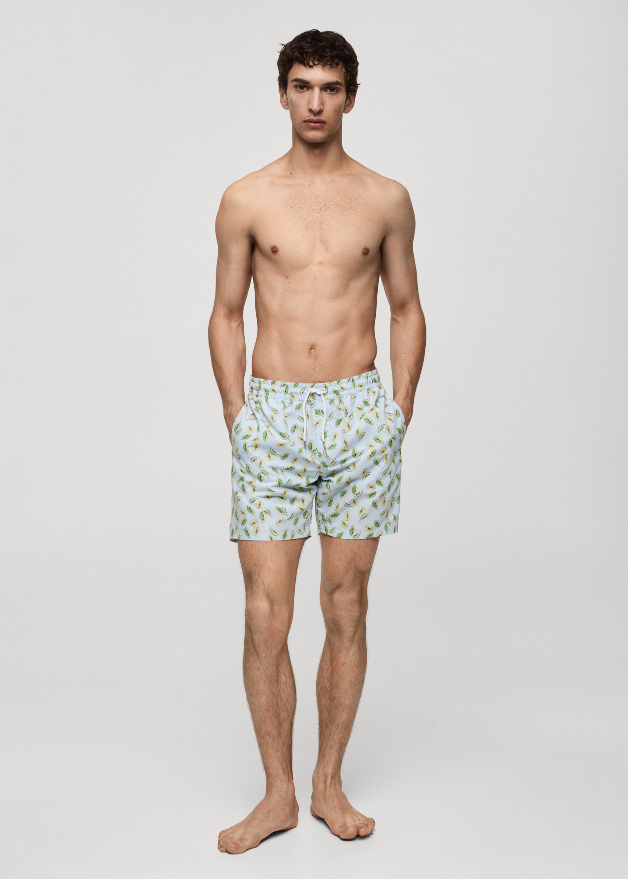 Fruit-print swimming trunks - General plane