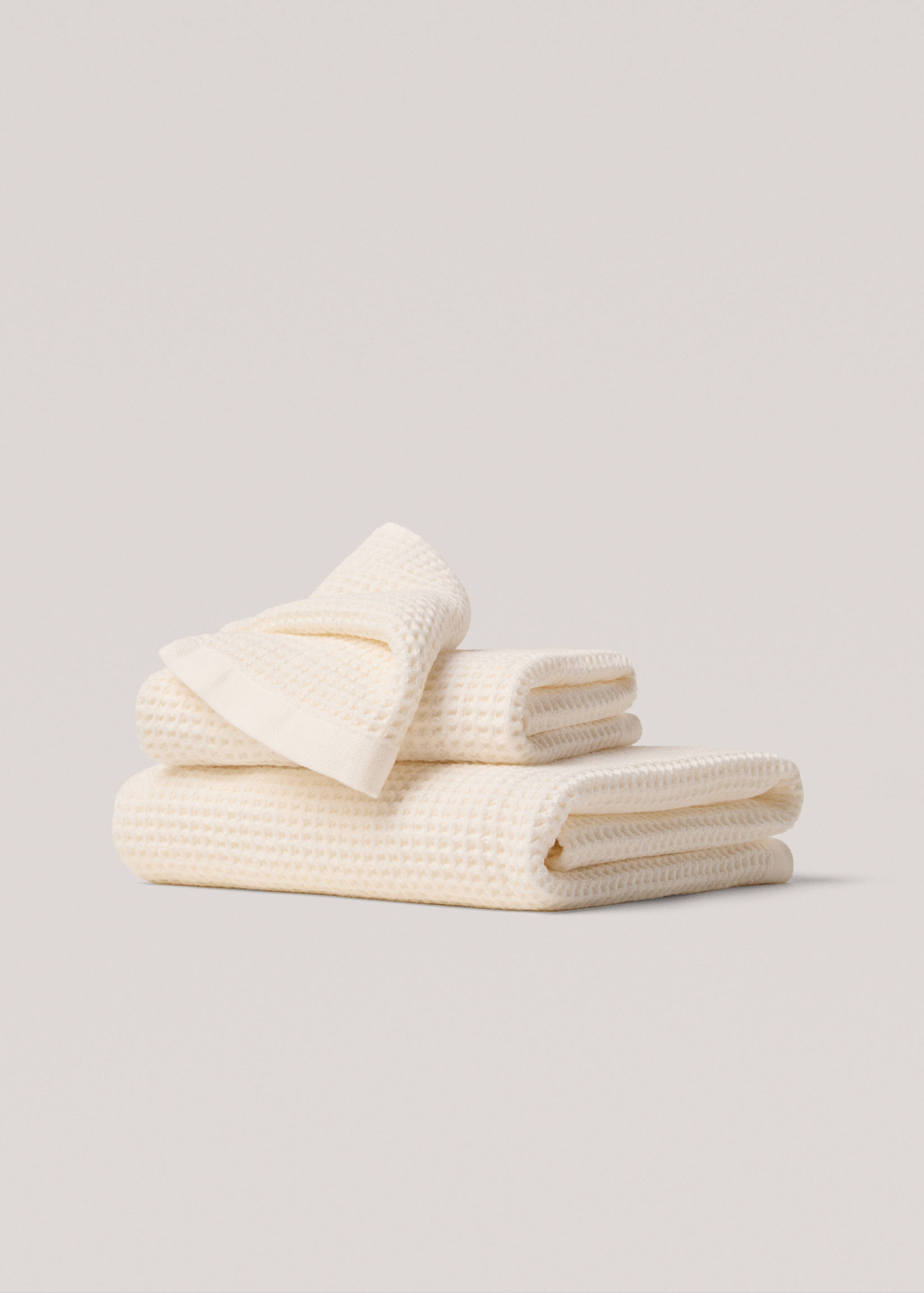 Cotton waffle washbasin towel - Article without model