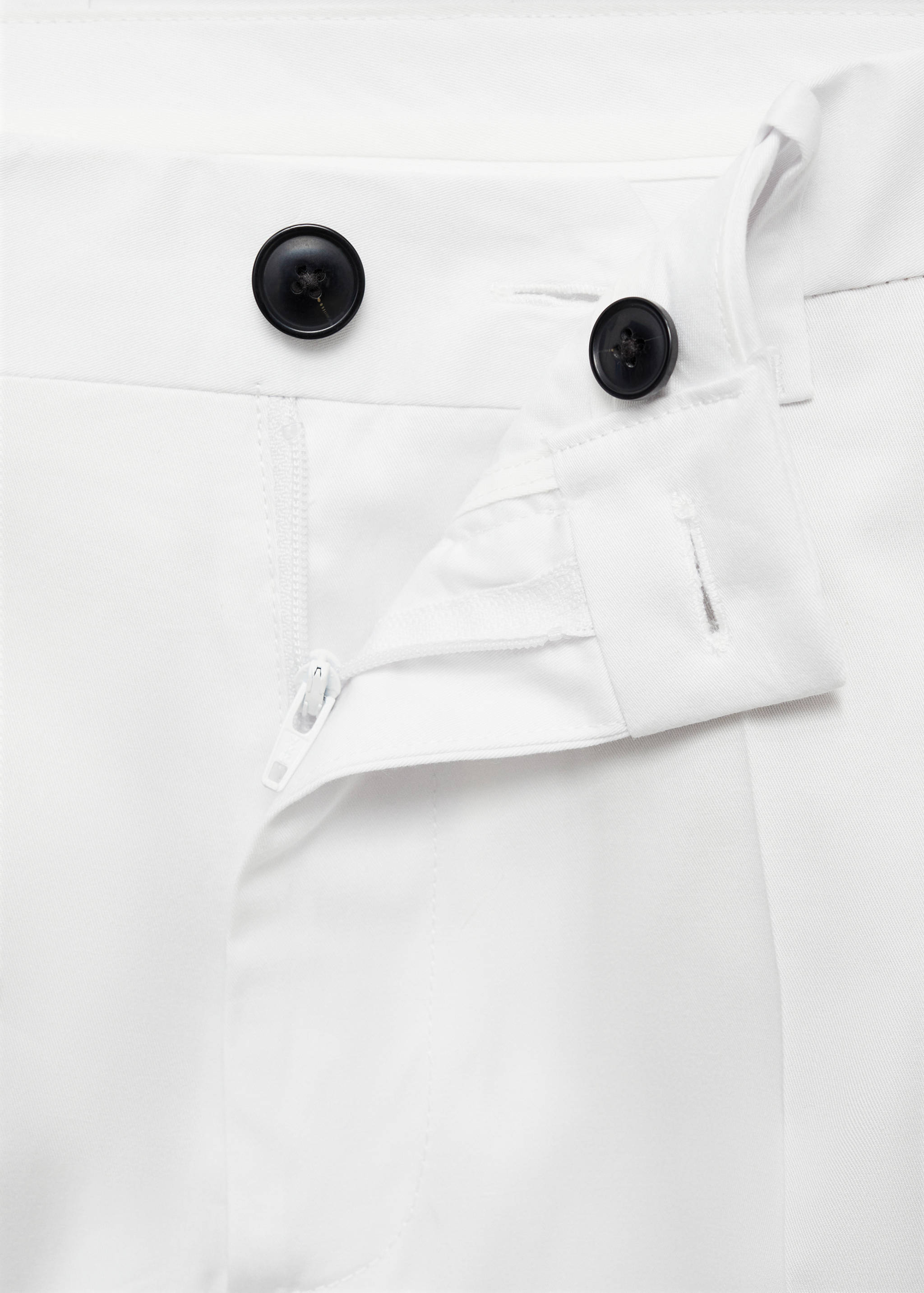 Regular fit structure cotton pants - Details of the article 8