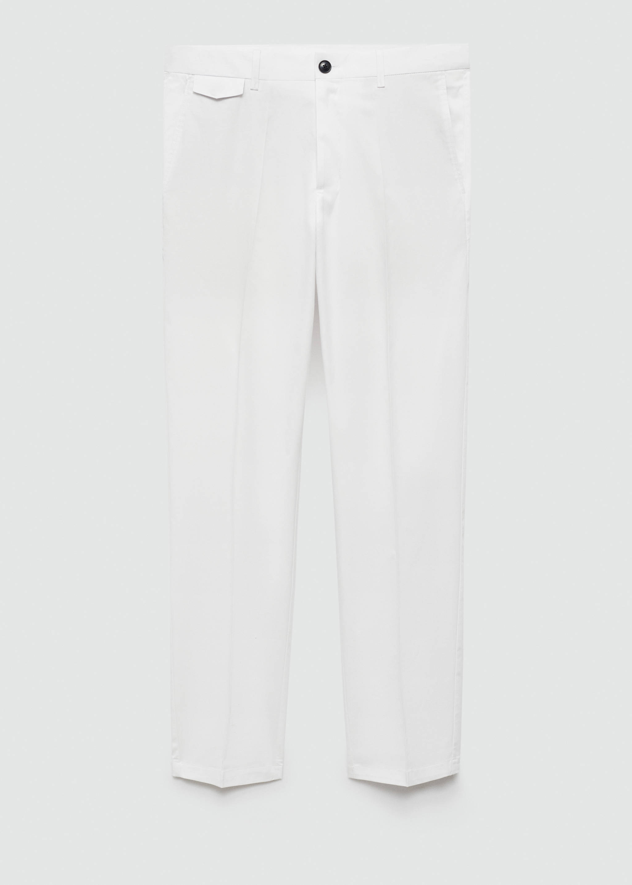 Regular fit structure cotton pants - Article without model