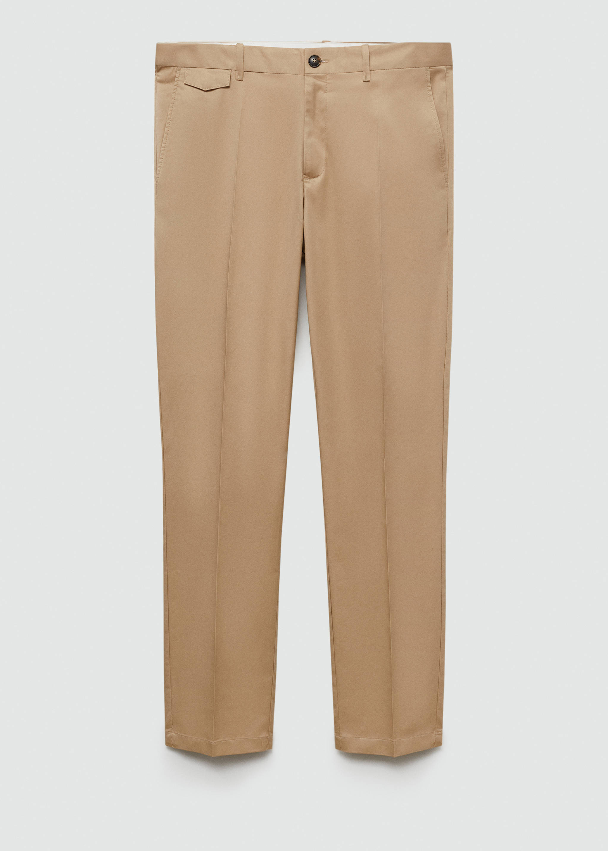 Regular fit structure cotton pants - Article without model