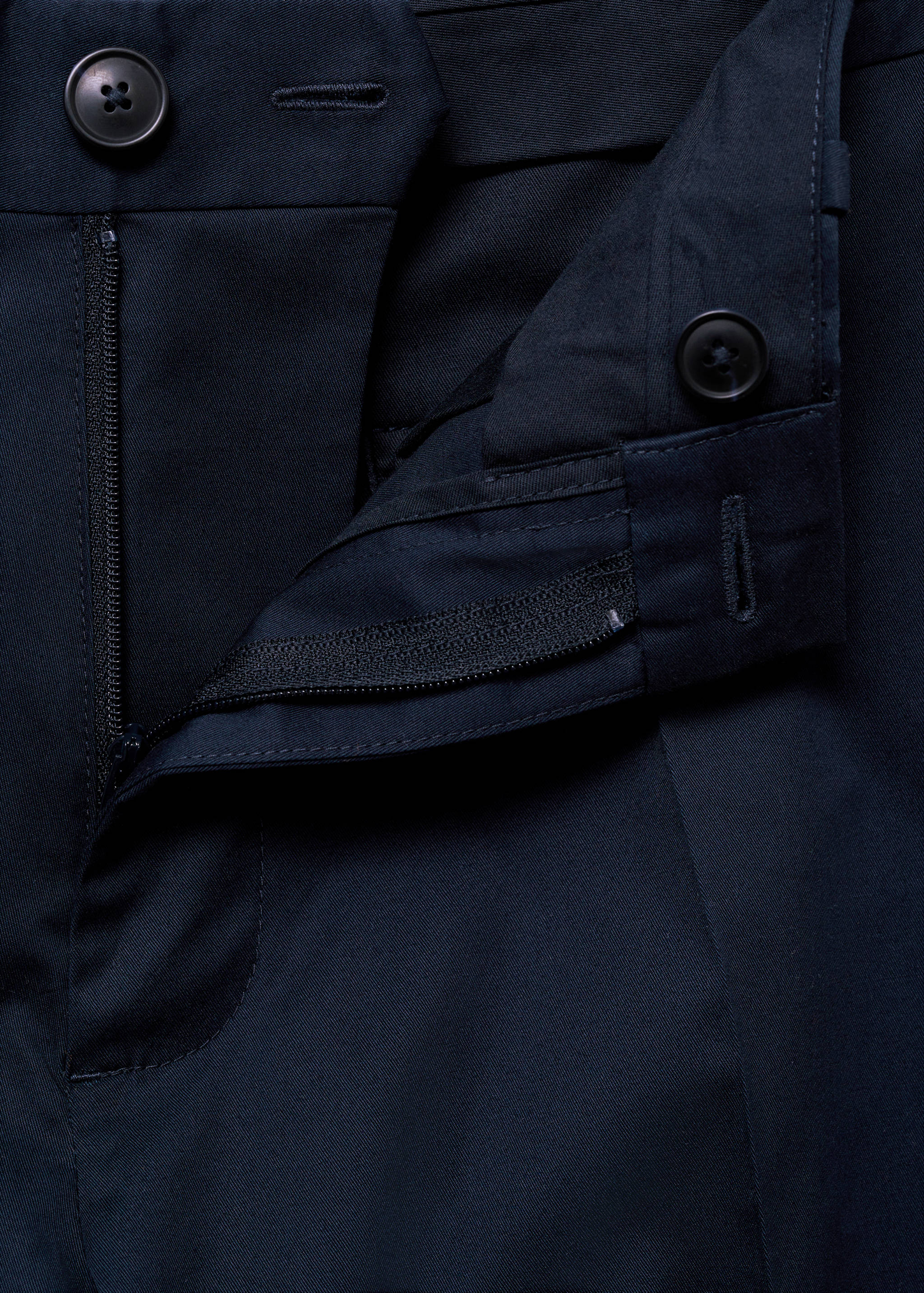 Regular fit structure cotton pants - Details of the article 8