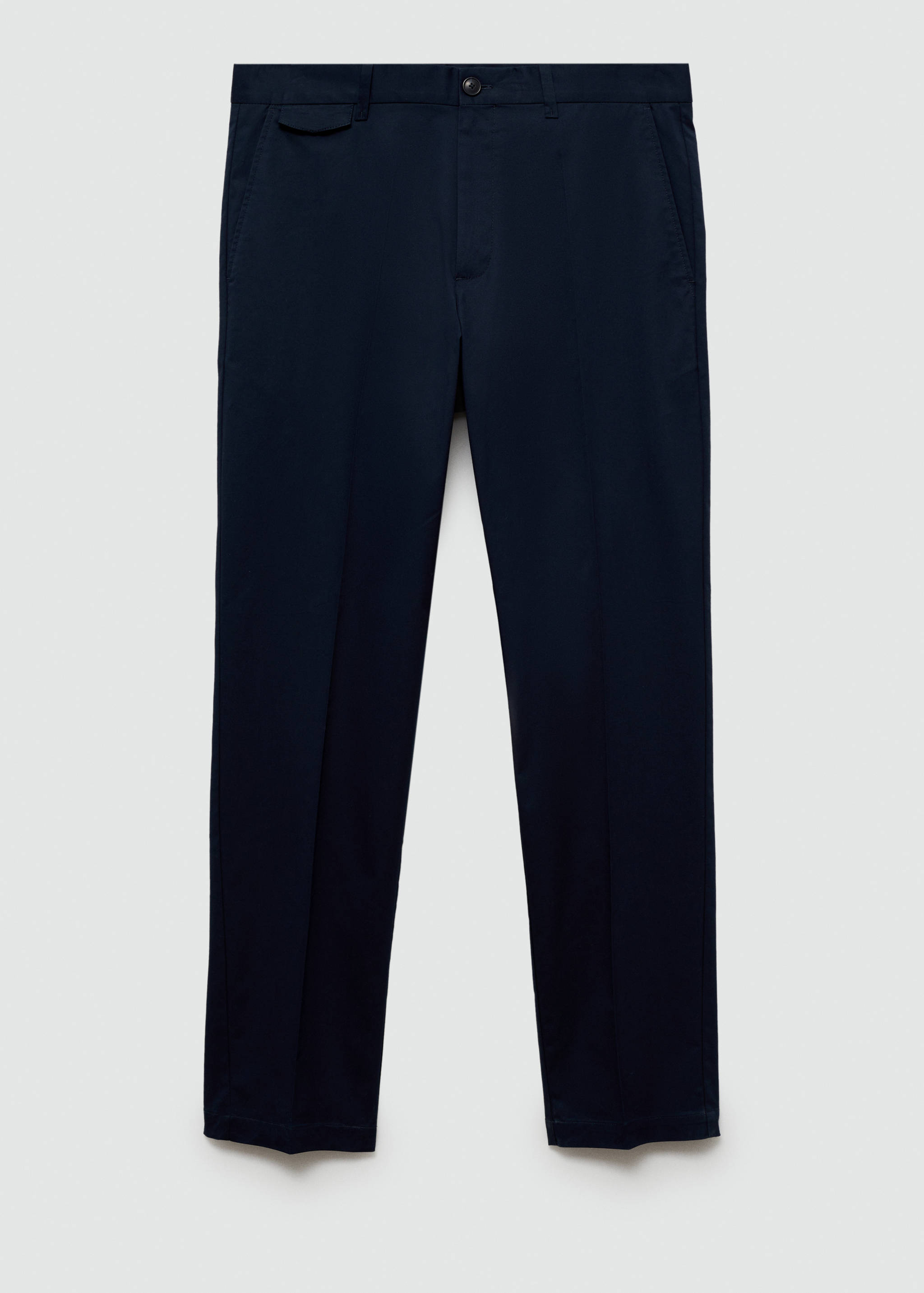 Regular fit structure cotton pants - Article without model