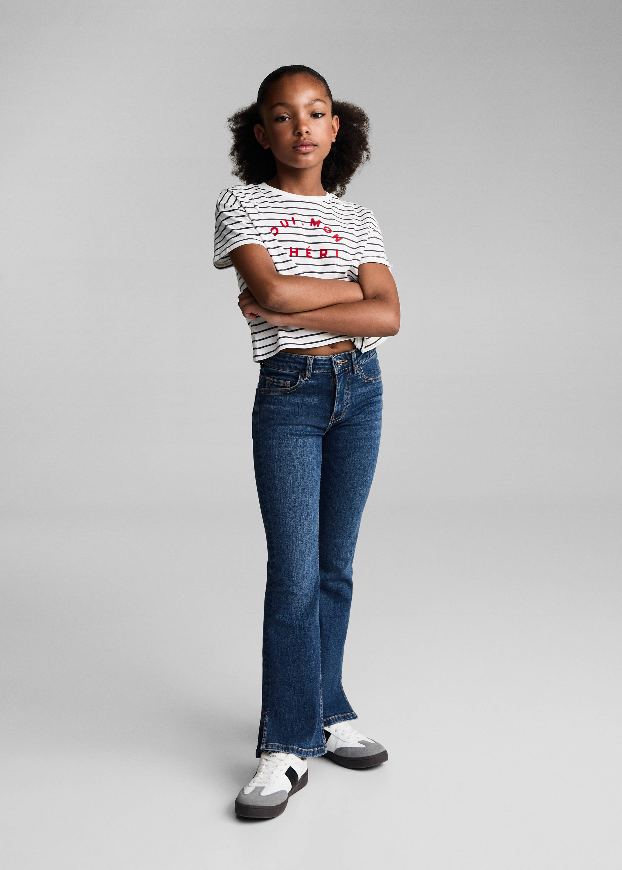 Flared jeans with opening - General plane